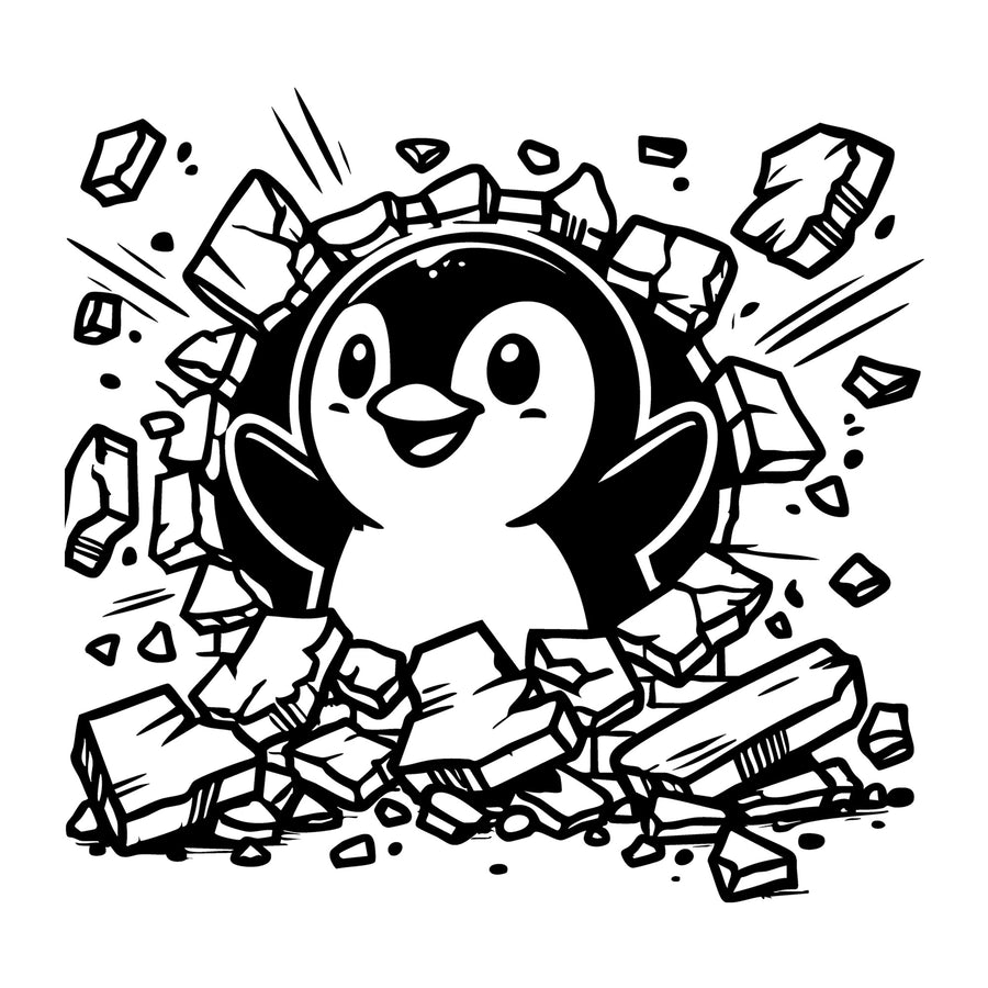 Penguin SVG for Cricut, Silhouette, laser cutting, vinyl, sublimation, animal crafts, decals, shirts, and DIY craft projects.