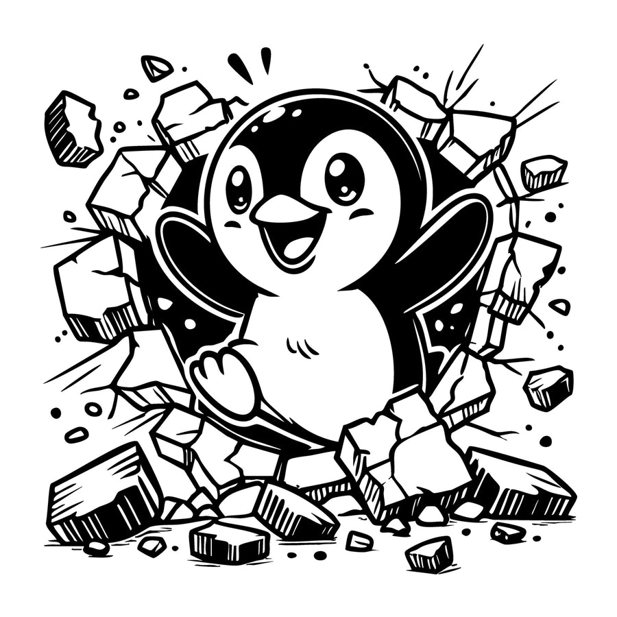 Penguin SVG for Cricut, Silhouette, laser cutting, vinyl, sublimation, animal crafts, decals, shirts, and DIY craft projects.