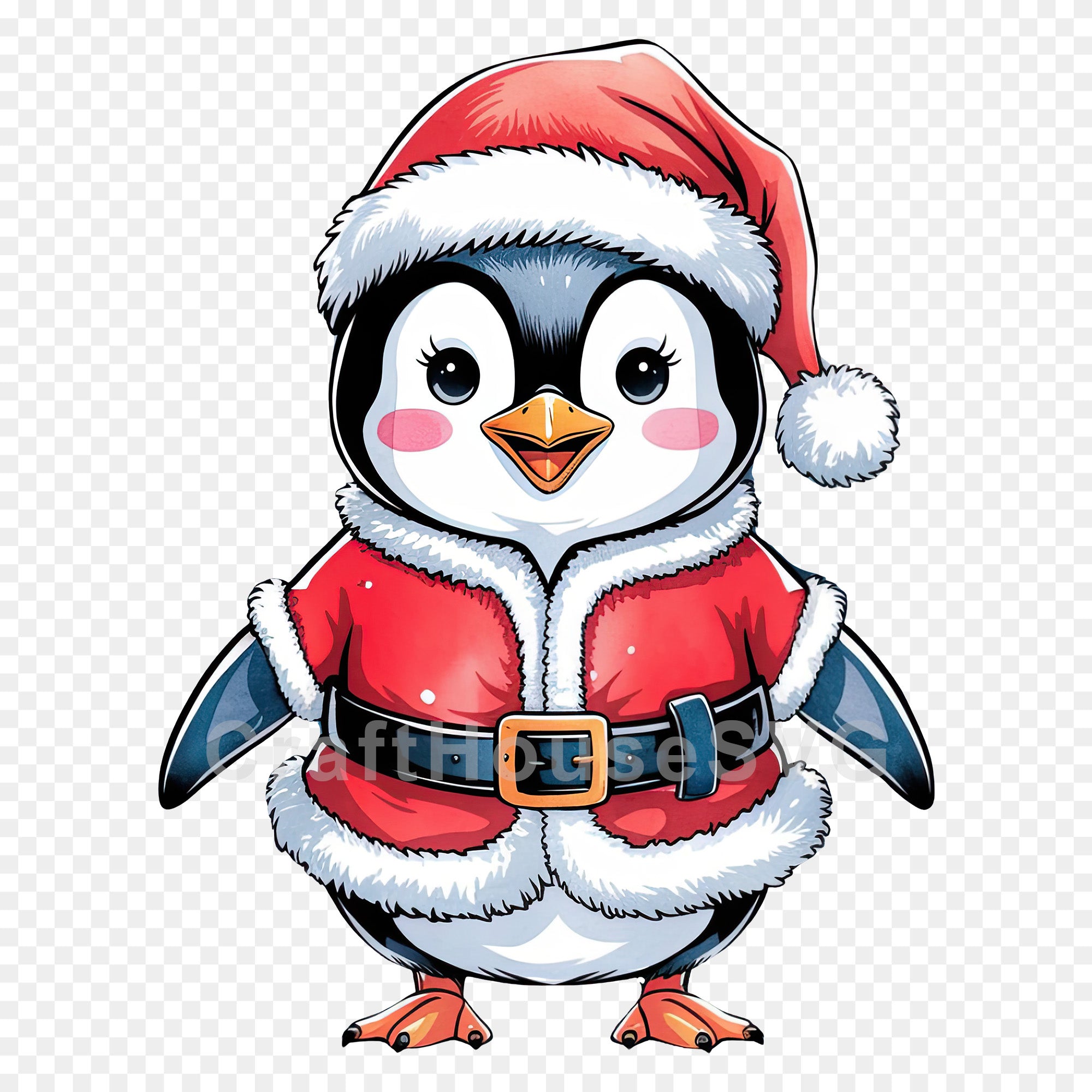 Christmas Penguin Clipart Sublimation Bundle