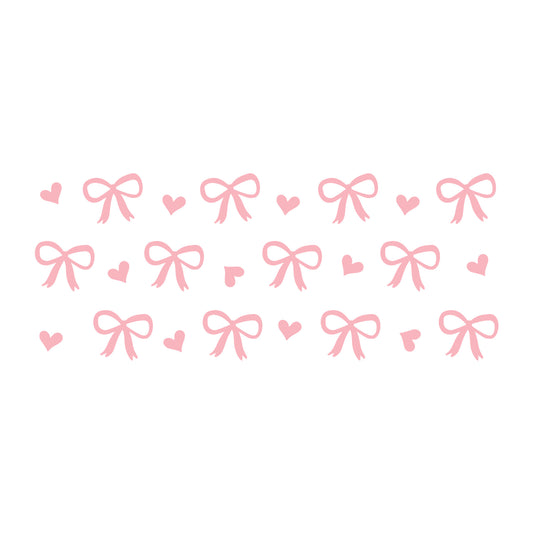 Pink Bow Glass Can Wrap SVG design for Cricut, Silhouette, laser cutting, vinyl, sublimation, and craft projects.