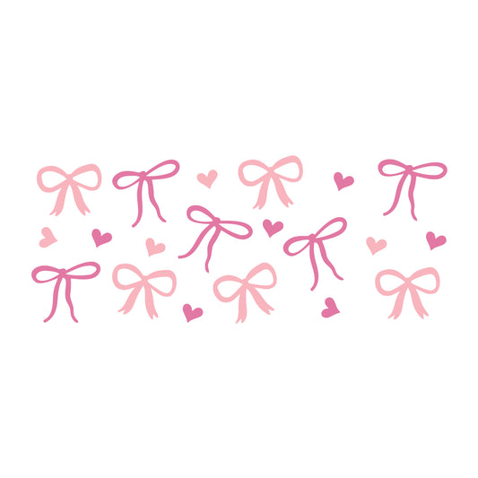 Pink Bow Glass Can Wrap SVG design for Cricut, Silhouette, laser cutting, vinyl, sublimation, and craft projects.