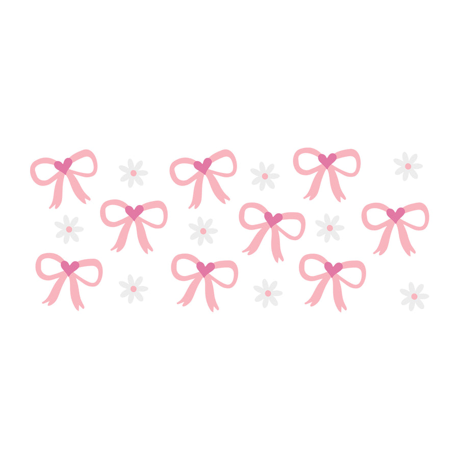 Pink Bow Glass Can Wrap SVG design for Cricut, Silhouette, laser cutting, vinyl, sublimation, and craft projects.