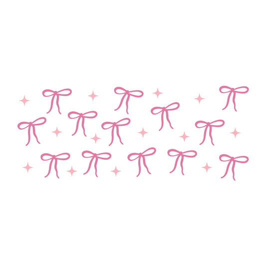 Pink Bow Glass Can Wrap SVG design for Cricut, Silhouette, laser cutting, vinyl, sublimation, and craft projects.