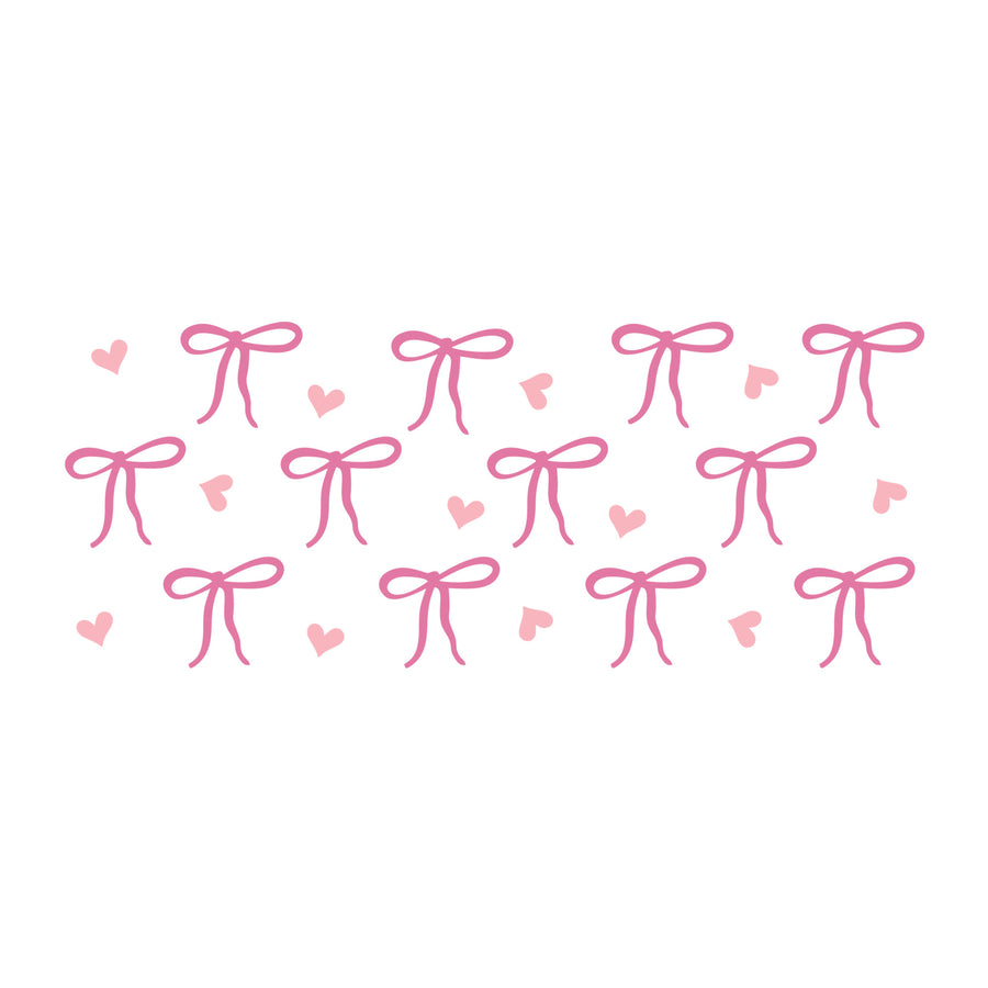 Pink Bow Glass Can Wrap SVG design for Cricut, Silhouette, laser cutting, vinyl, sublimation, and craft projects.
