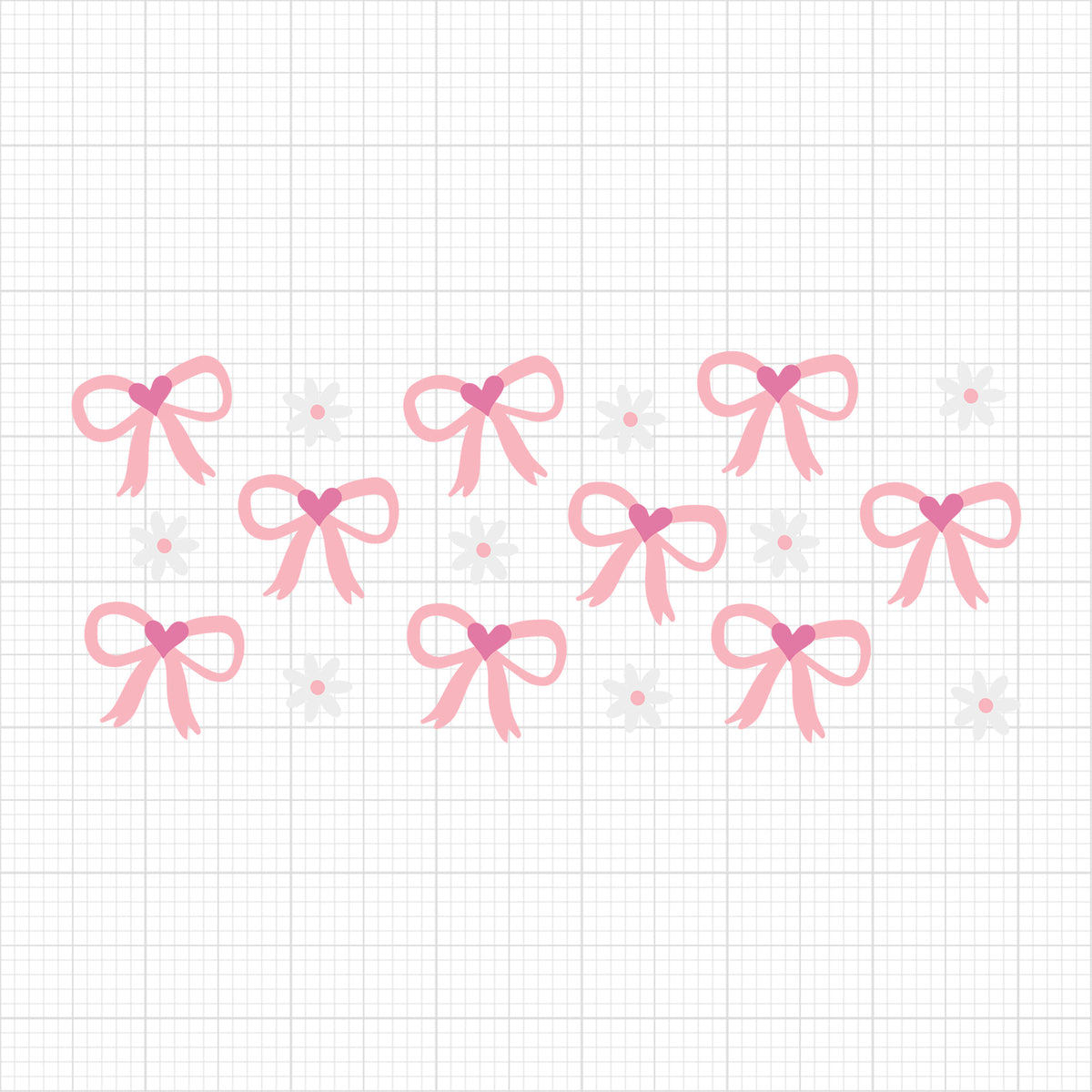 Pink Bow Glass Can Wrap 5
