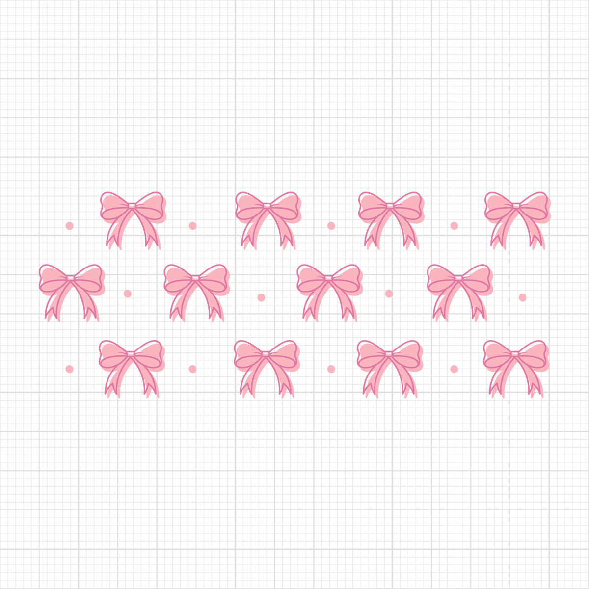 Pink Bow Glass Can Wrap 8