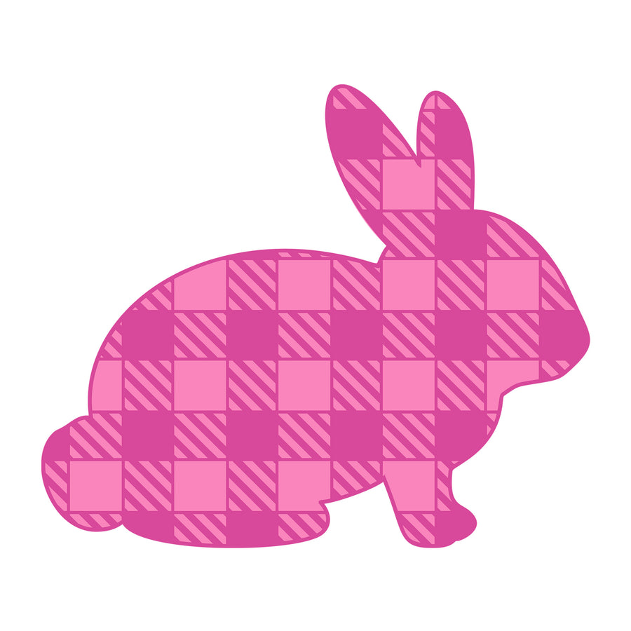 Plaid bunny SVG design for Cricut, Silhouette, laser cutting and Easter crafts.