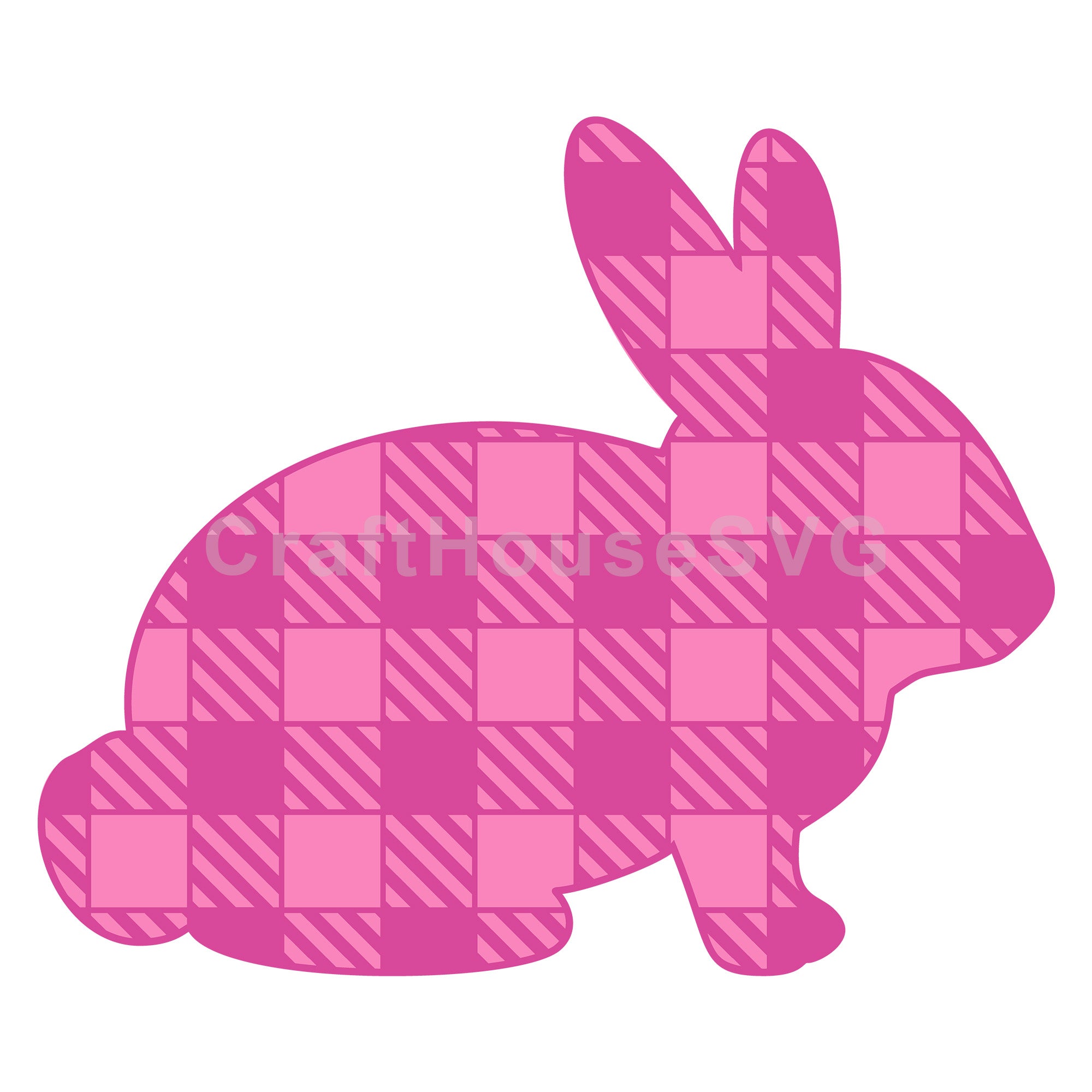 Plaid bunny SVG