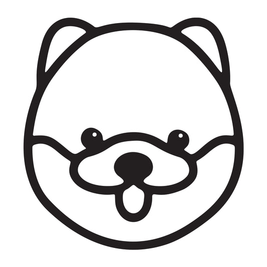 Pomeranian SVG dog outline design for Cricut, Silhouette, laser cutting, vinyl, sublimation, and pet craft projects.
