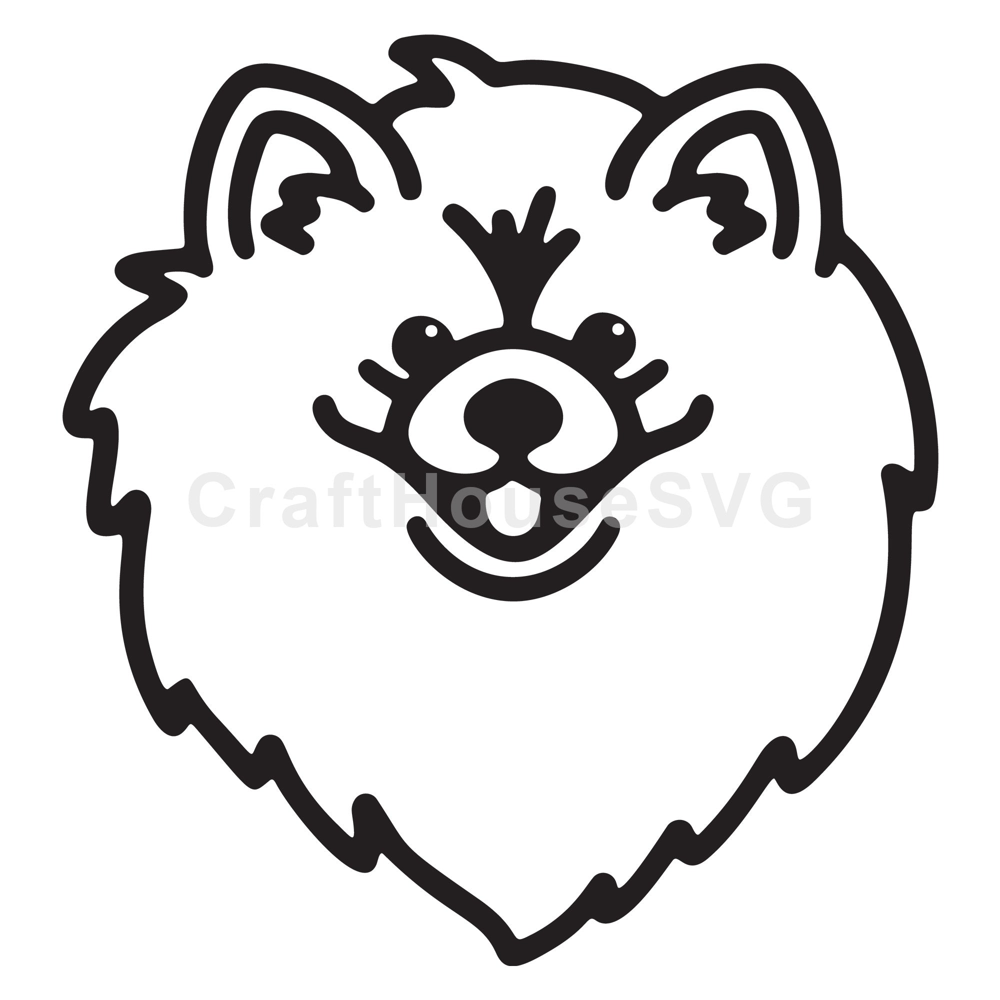 Pomeranian Outline SVG