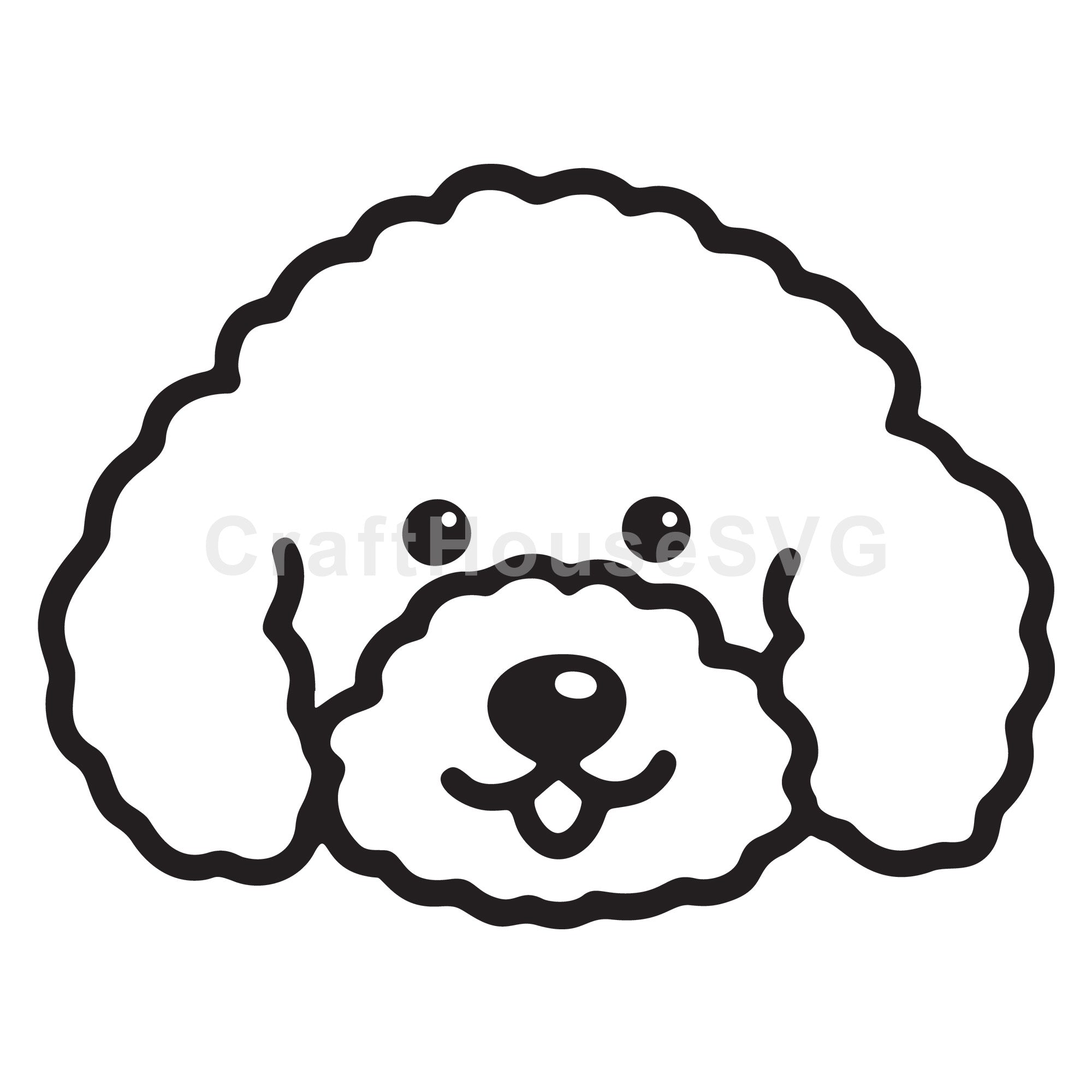 Poodle Outline SVG