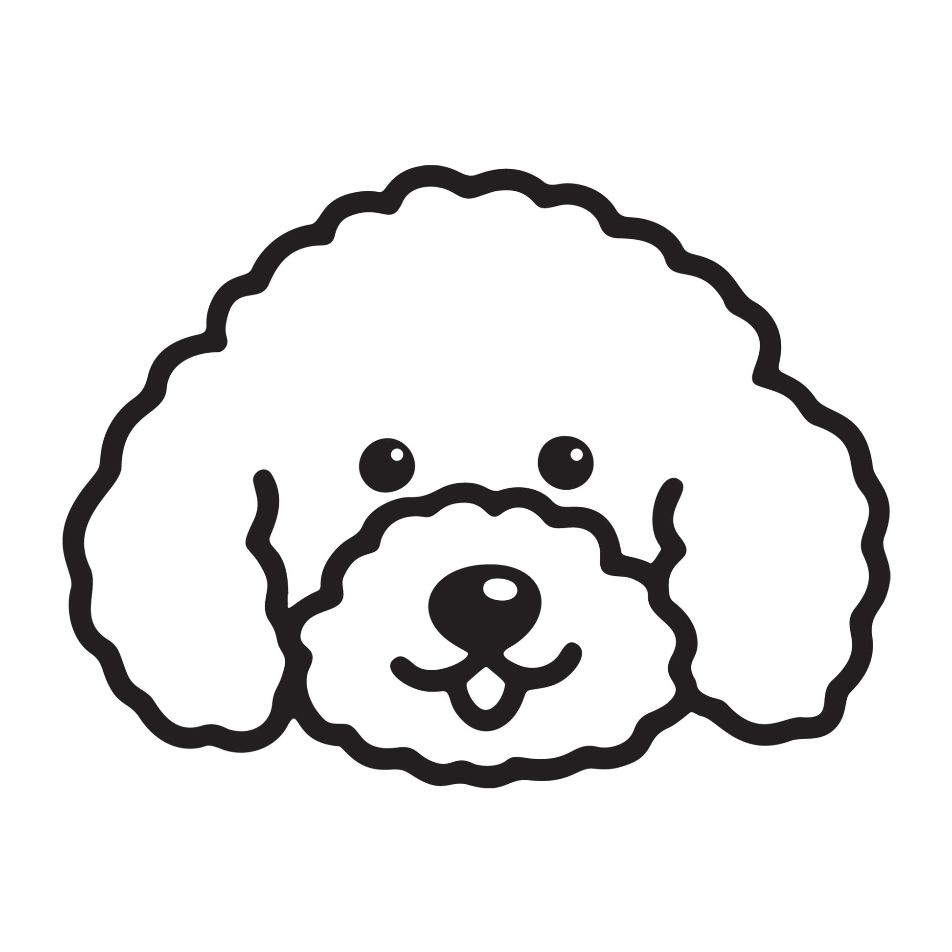 Poodle SVG dog outline design for Cricut, Silhouette, laser cutting, vinyl, sublimation, and pet craft projects.