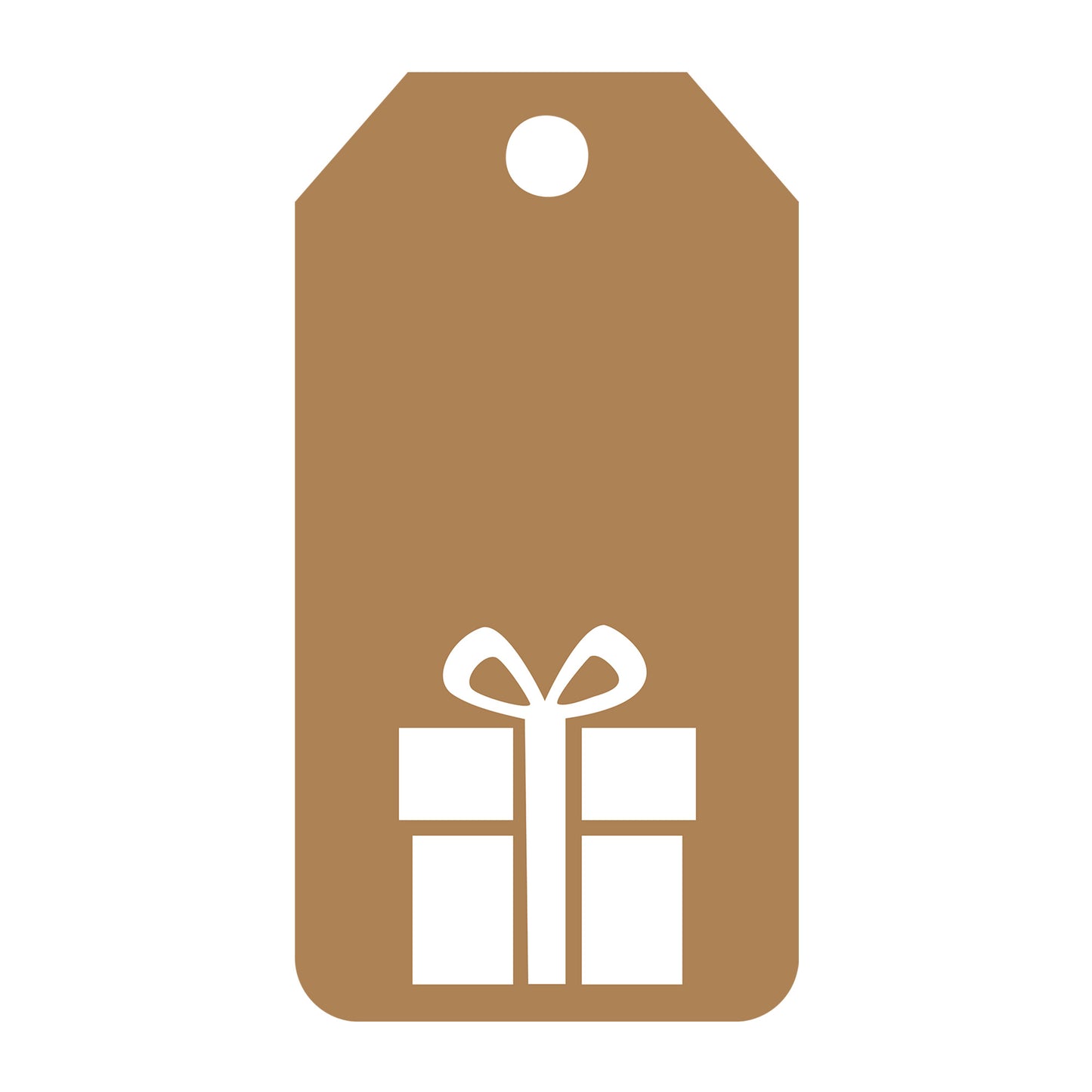 Present Gift Tag SVG design for Cricut, Silhouette, laser cutting, vinyl, sublimation, gift tags, and craft projects.