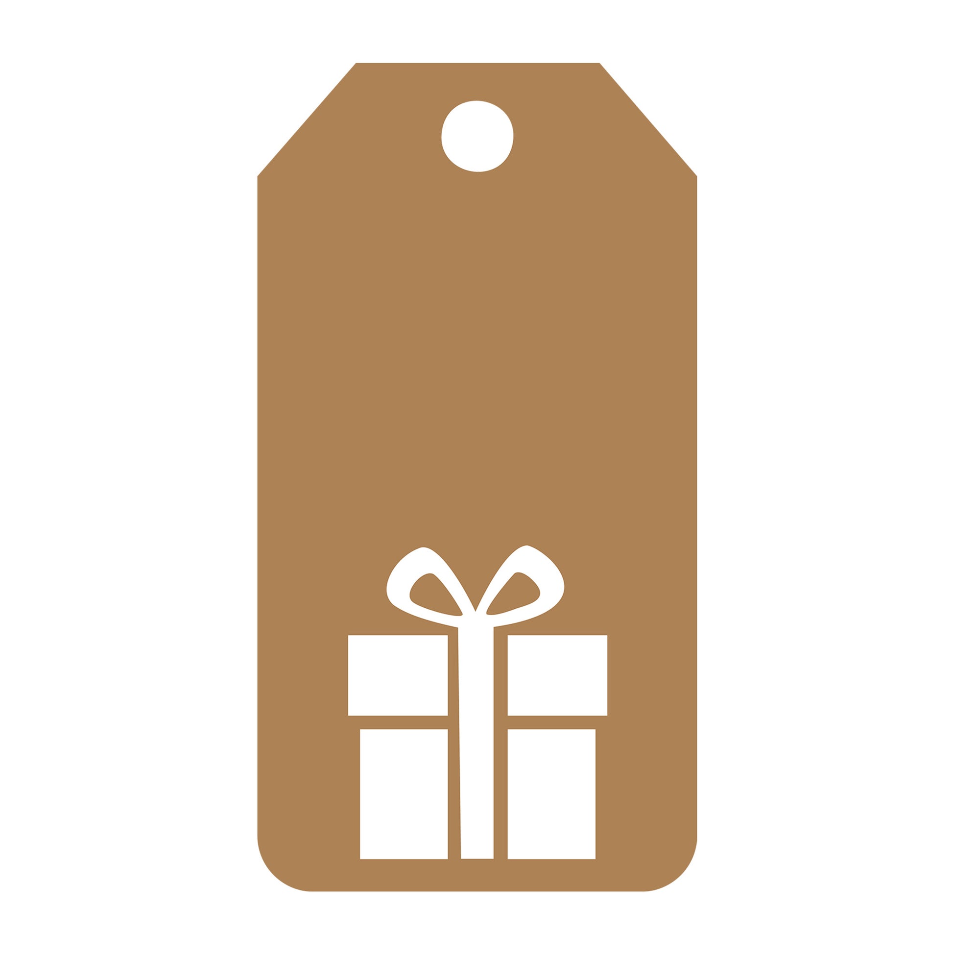 Present Gift Tag SVG design for Cricut, Silhouette, laser cutting, vinyl, sublimation, gift tags, and craft projects.