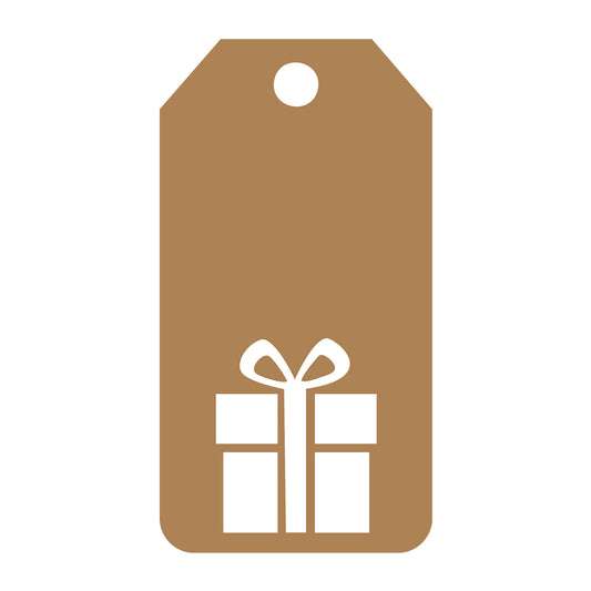 Present Gift Tag SVG design for Cricut, Silhouette, laser cutting, vinyl, sublimation, gift tags, and craft projects.