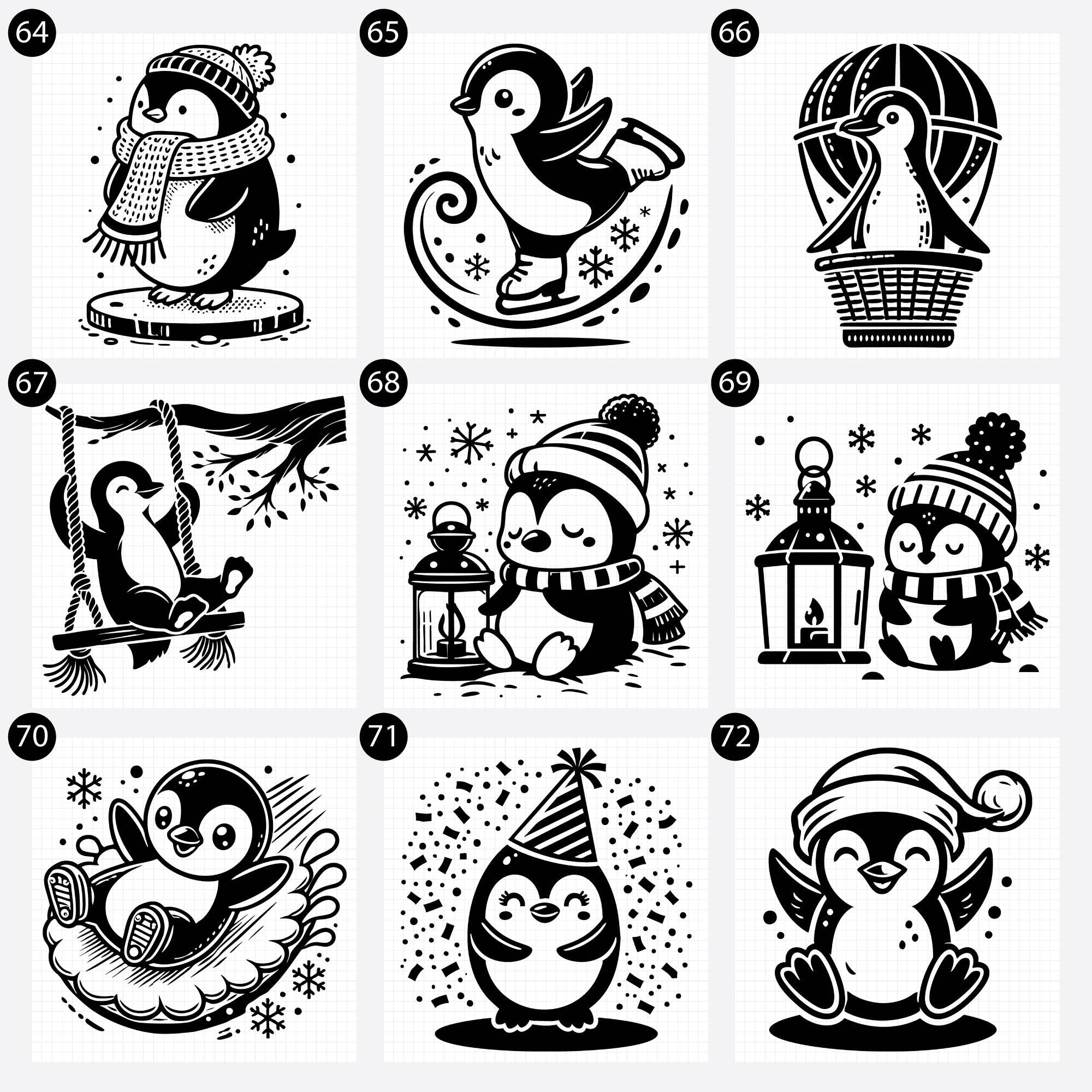 Penguin SVG Bundle