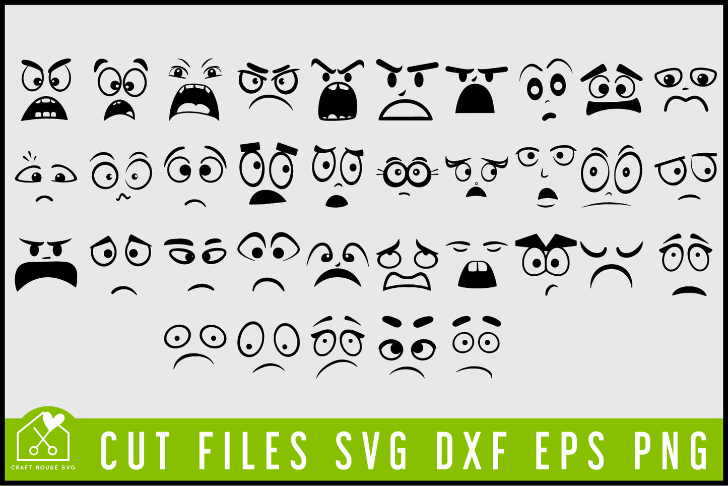 Cartoon Faces SVG Bundle - Craft House SVG