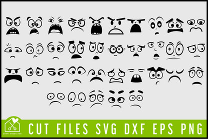 Cartoon Faces SVG Bundle - Craft House SVG