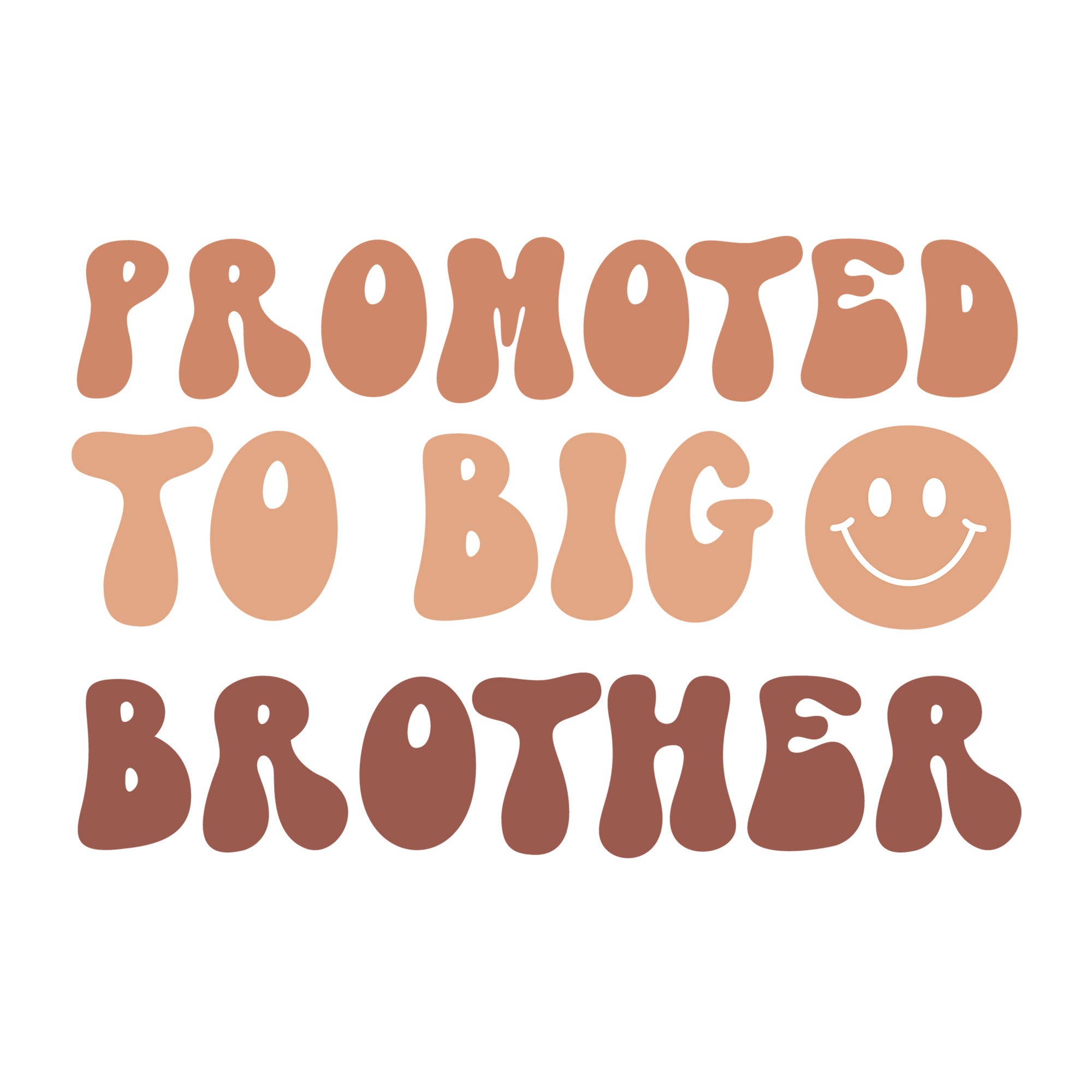 Promoted To Big Brother SVG design for Cricut, Silhouette, laser cutting, vinyl, sublimation, and baby craft projects.