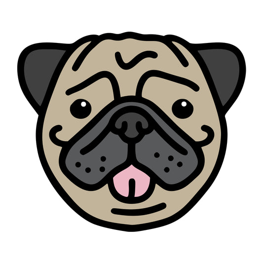Pug SVG dog design for Cricut, Silhouette, laser cutting, vinyl, sublimation, and pet craft projects.