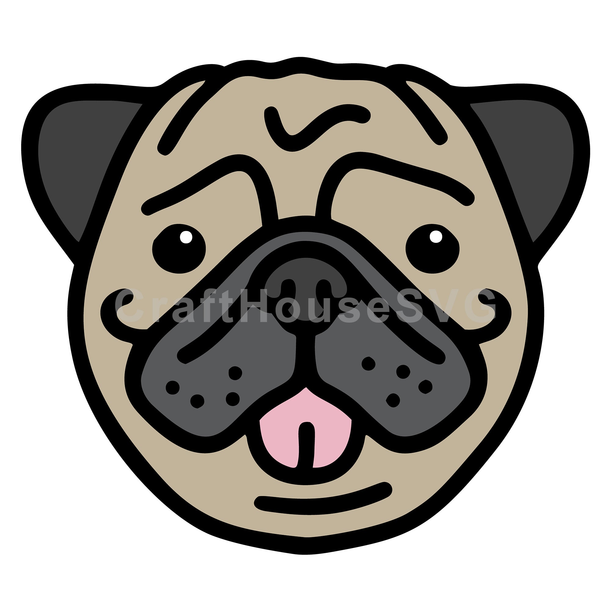 Pug SVG Layered