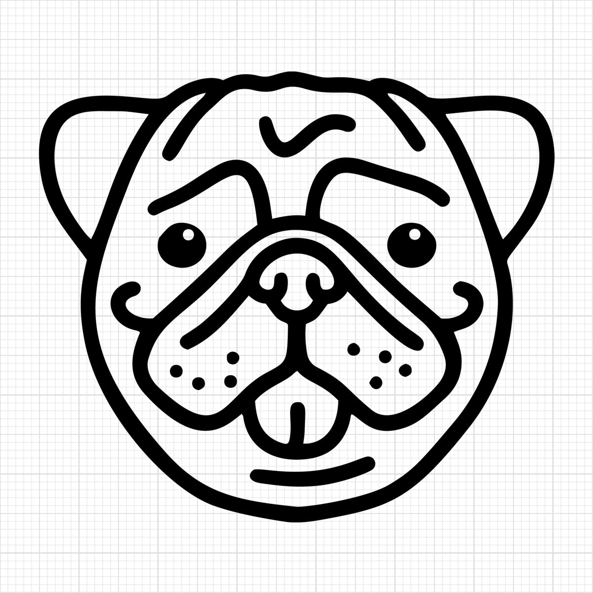 Pug Outline