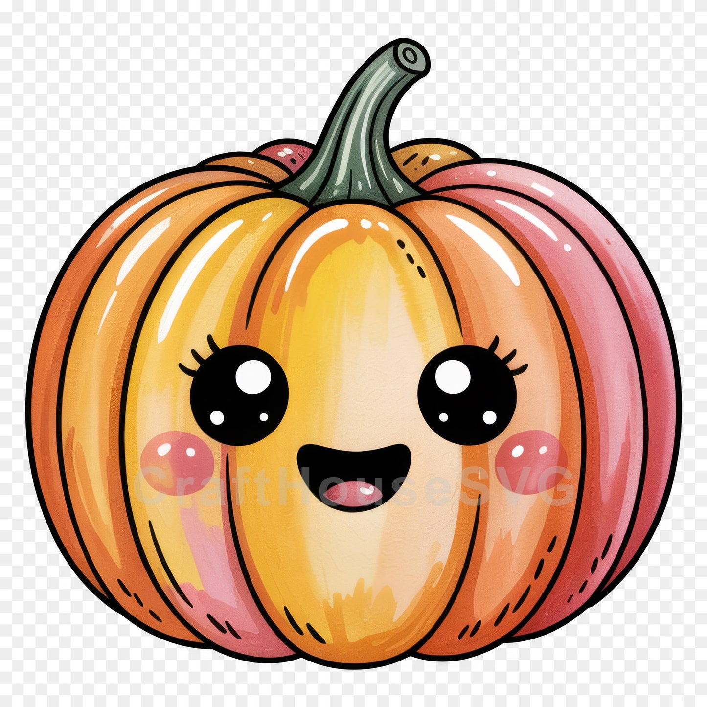 Kawaii Vegetables Clipart Sublimation Bundle PNG