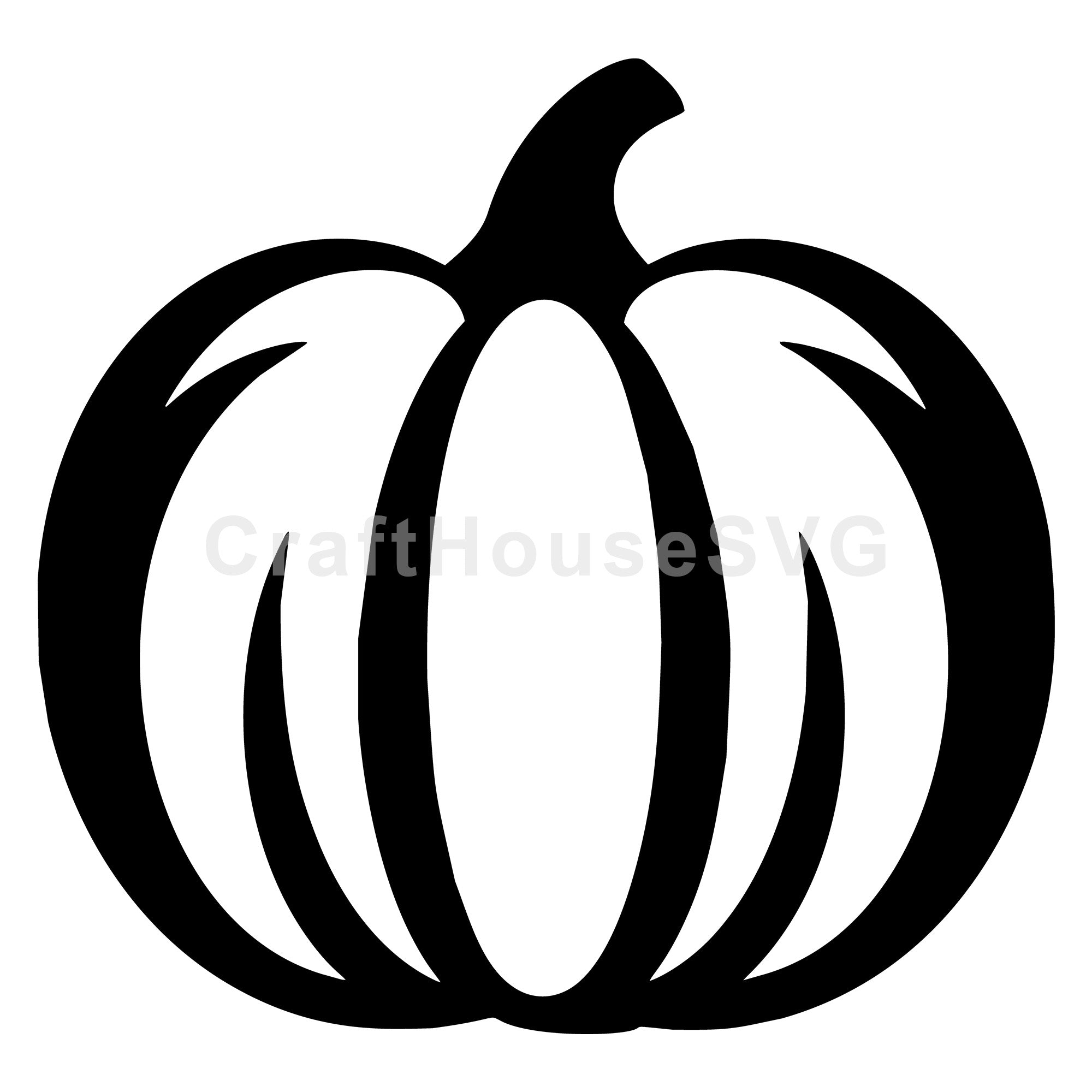 Modern Rounded Pumpkin SVG - Fall Craft Design