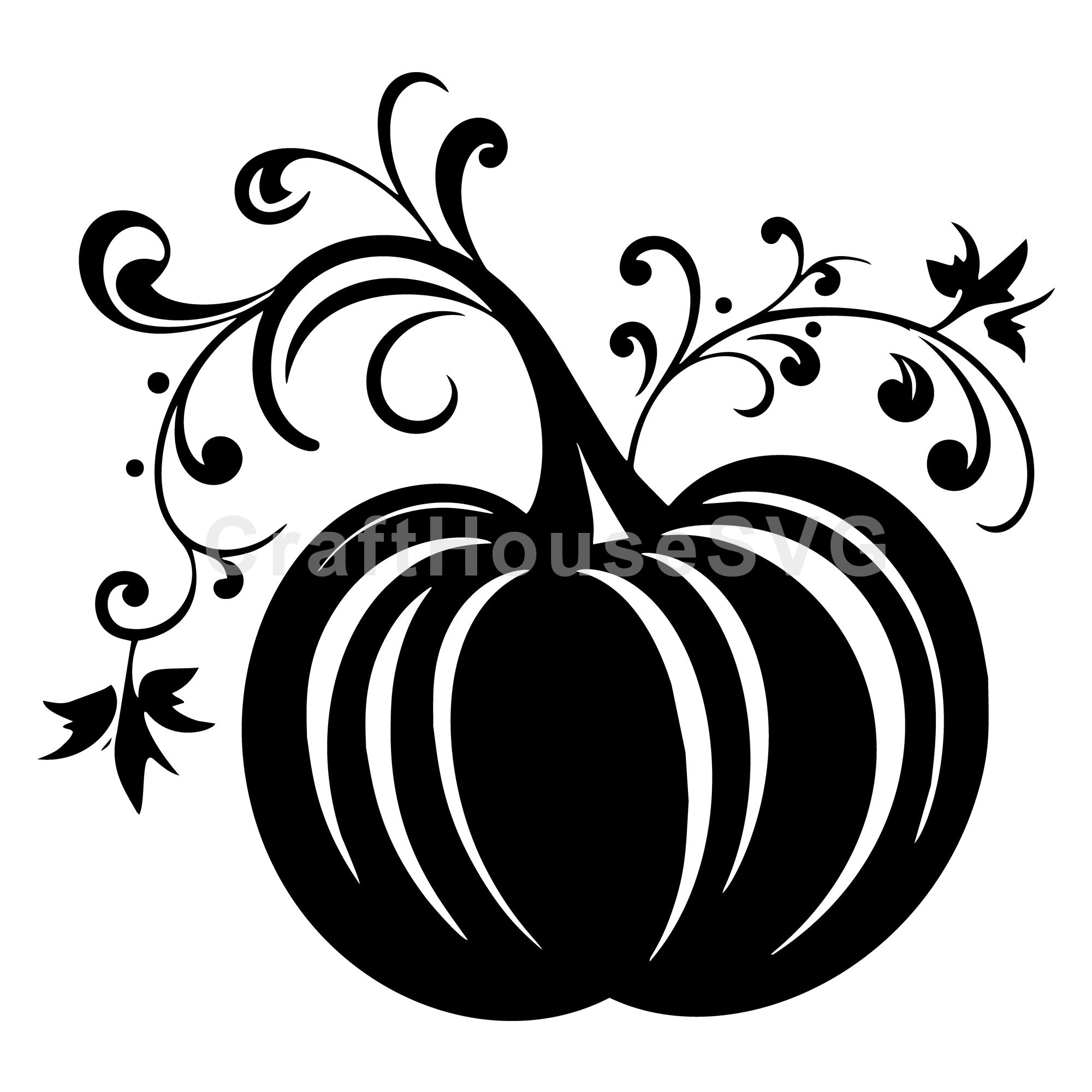 Decorative Pumpkin SVG | Fall Harvest Cut File