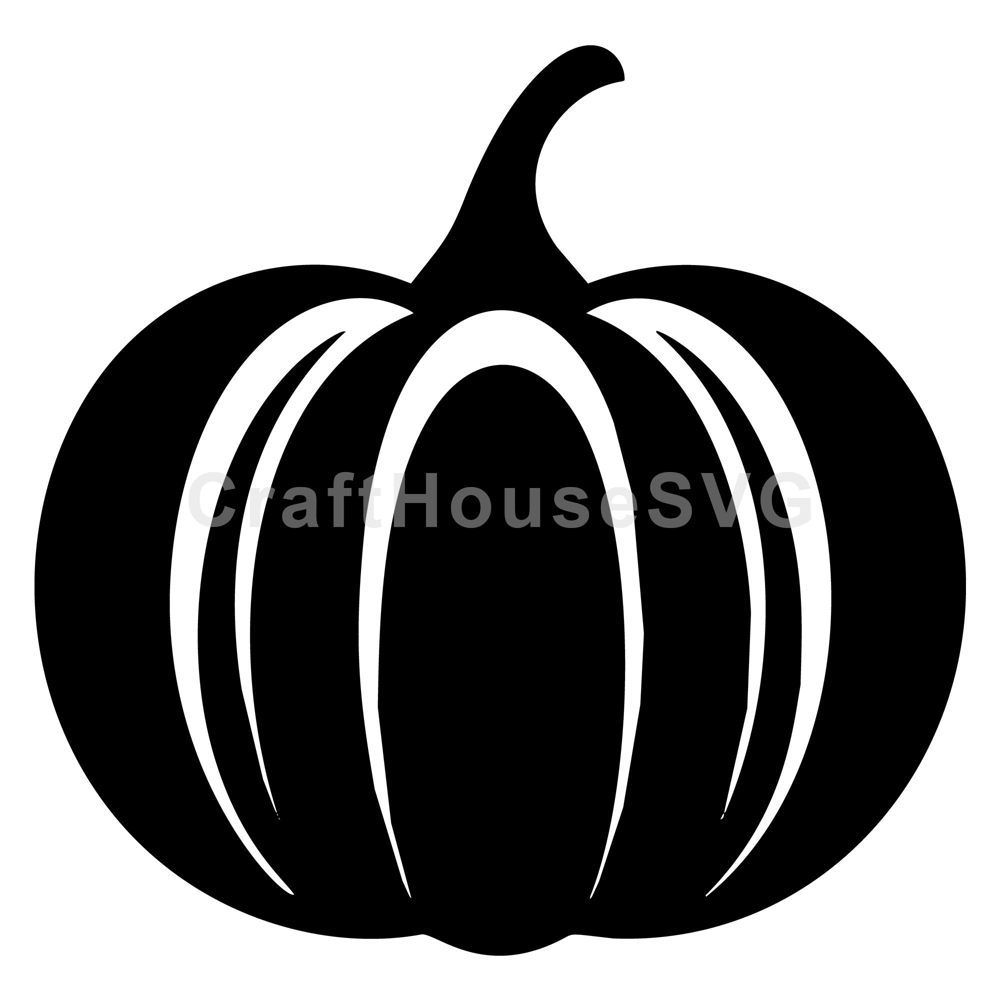 Elegant Rounded Pumpkin SVG - Minimalist Fall Design for Crafts