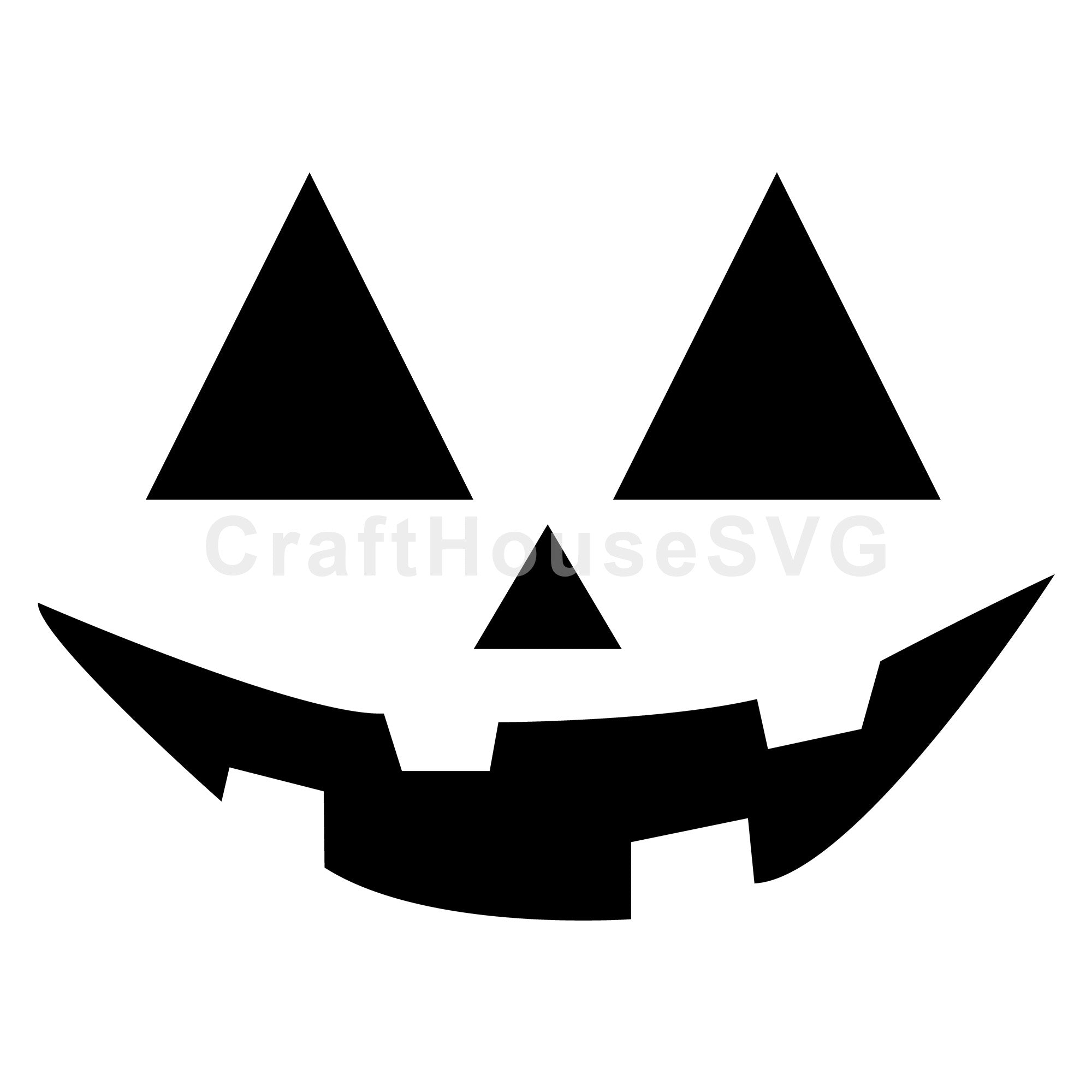 Pumpkin Face Jack O Lantern SVG