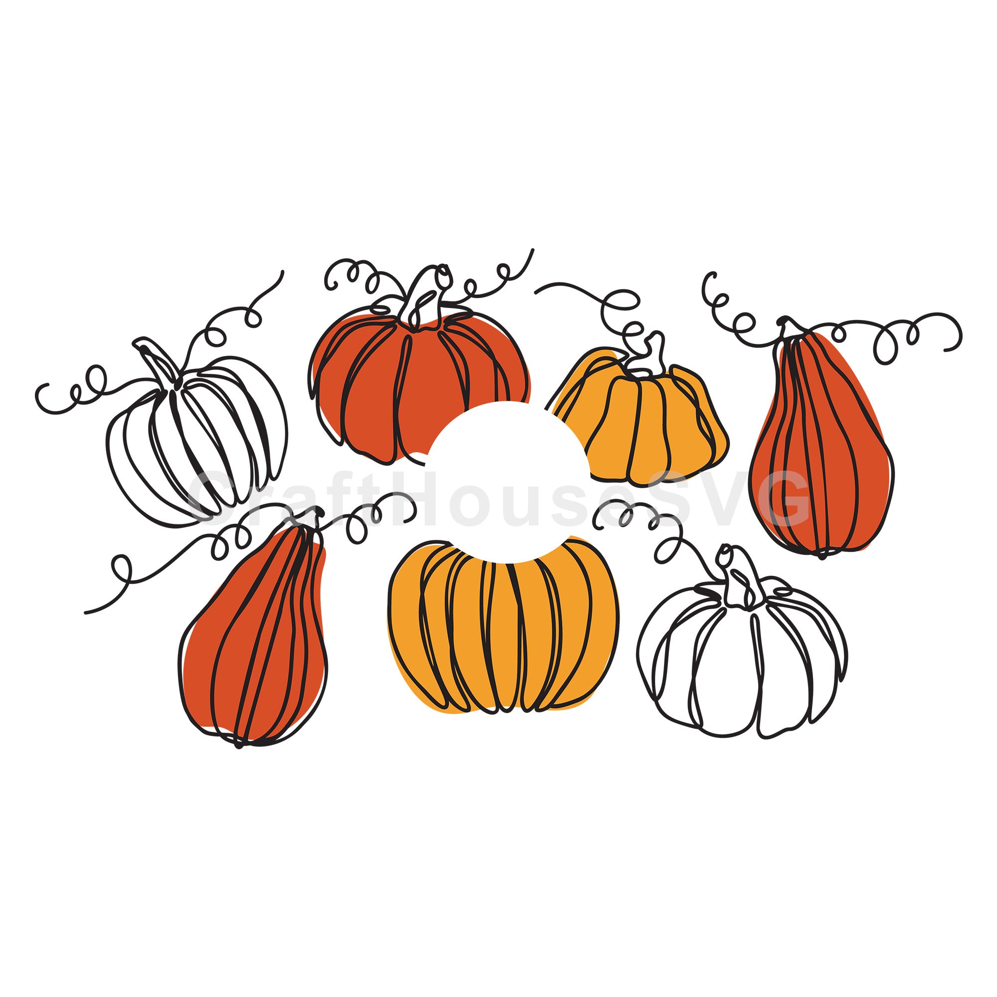 Pumpkin Venti Cold Cup Wrap SVG