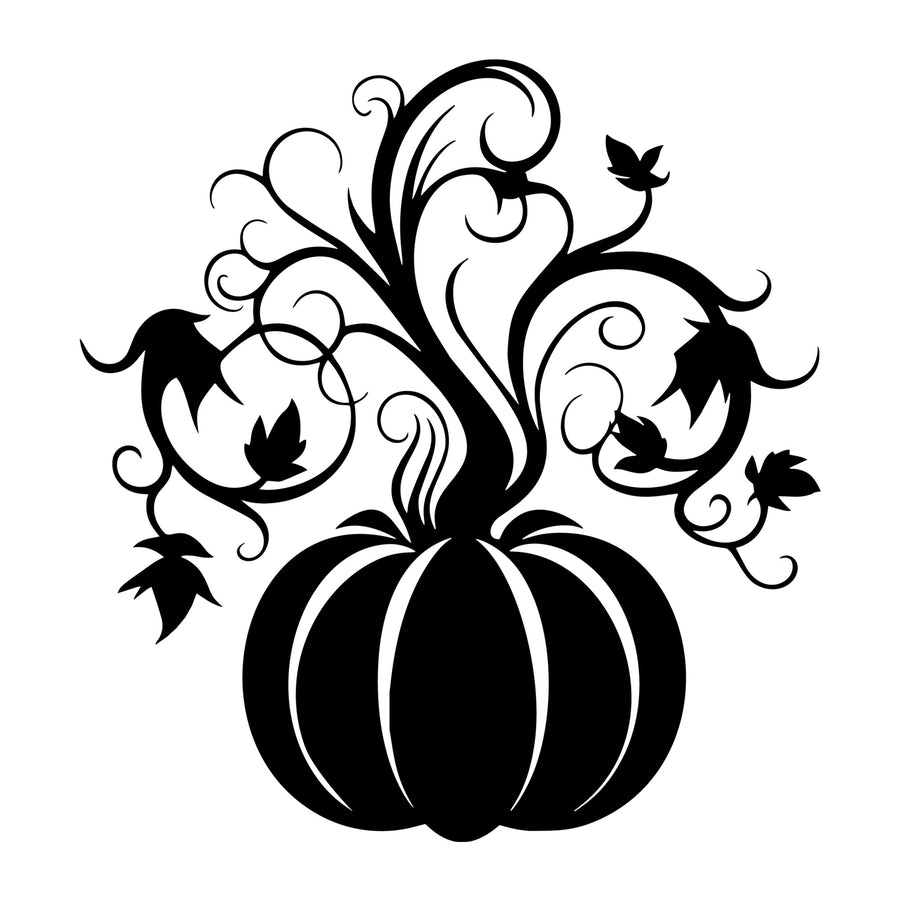 Pumpkin SVG design for Cricut, Silhouette, laser cutting, vinyl, sublimation, and Halloween fall craft projects.