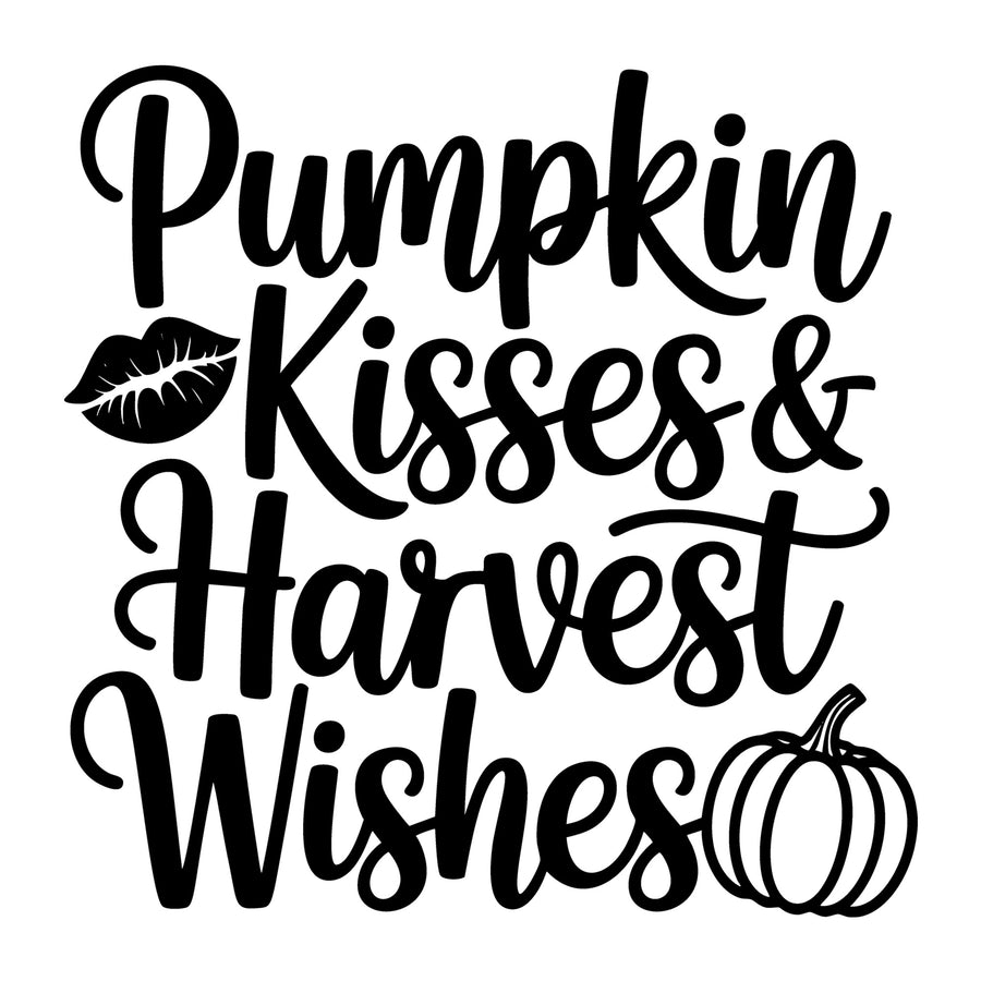 Pumpkin Kisses and Harvest Wishes SVG