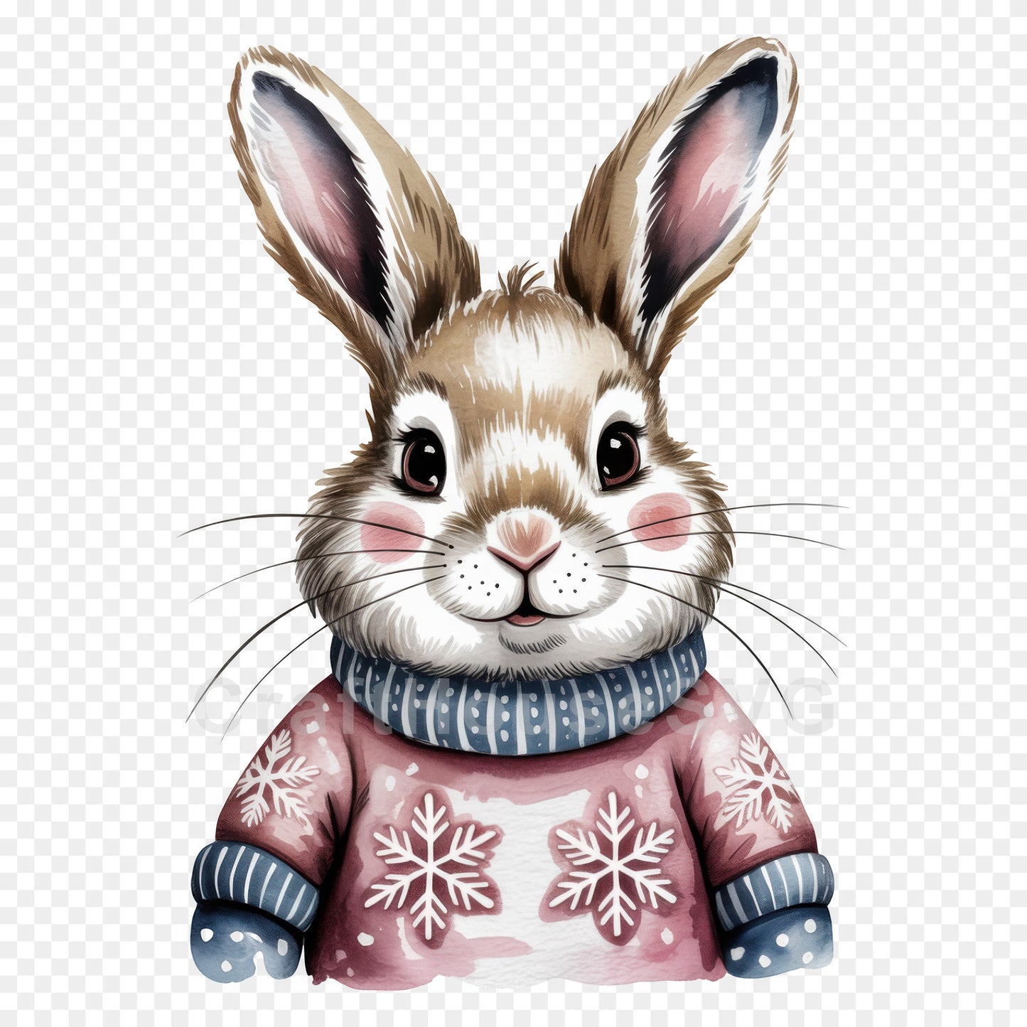 Woodland Animals Christmas Sweater Clipart Bundle