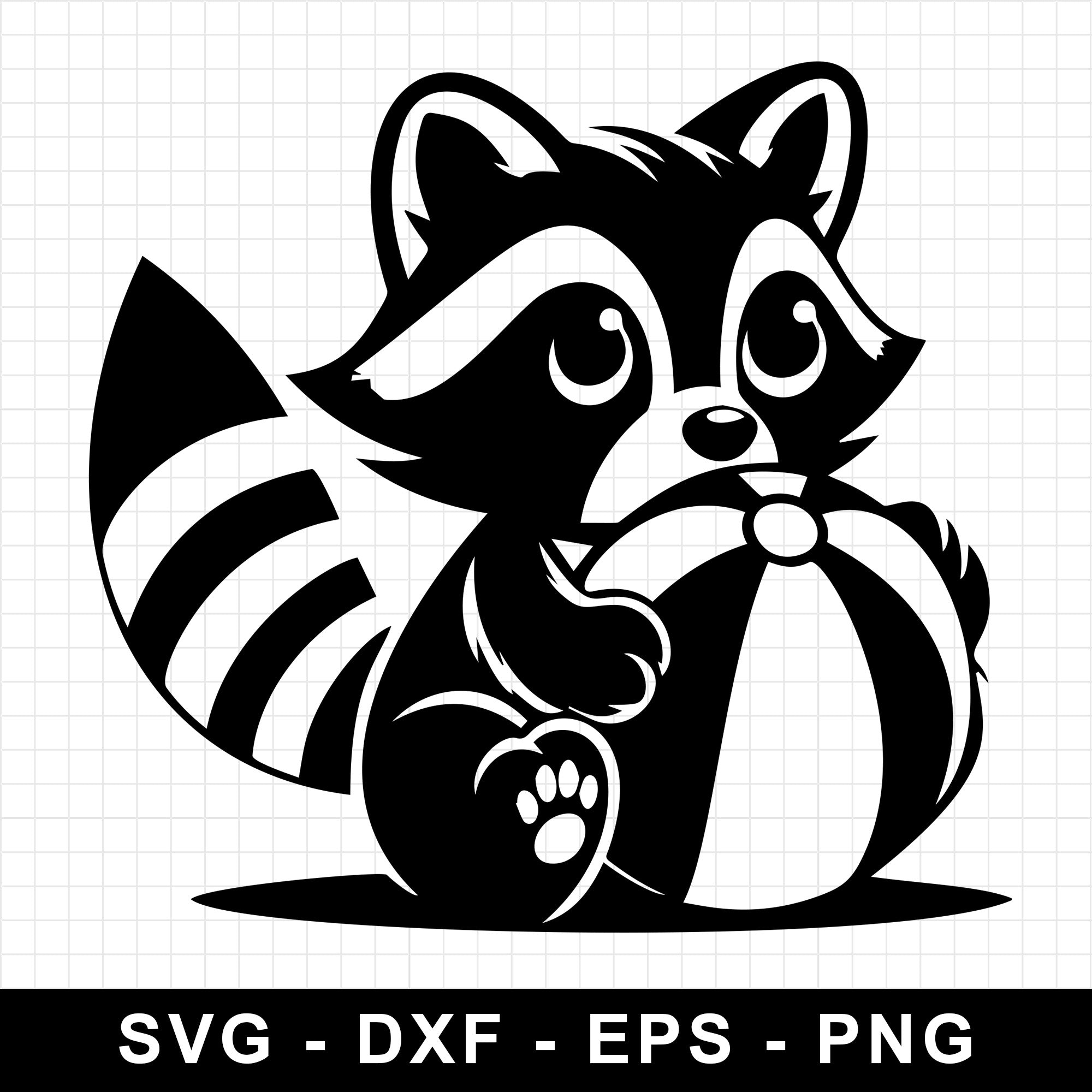 Raccoon with a Beach Ball SVG