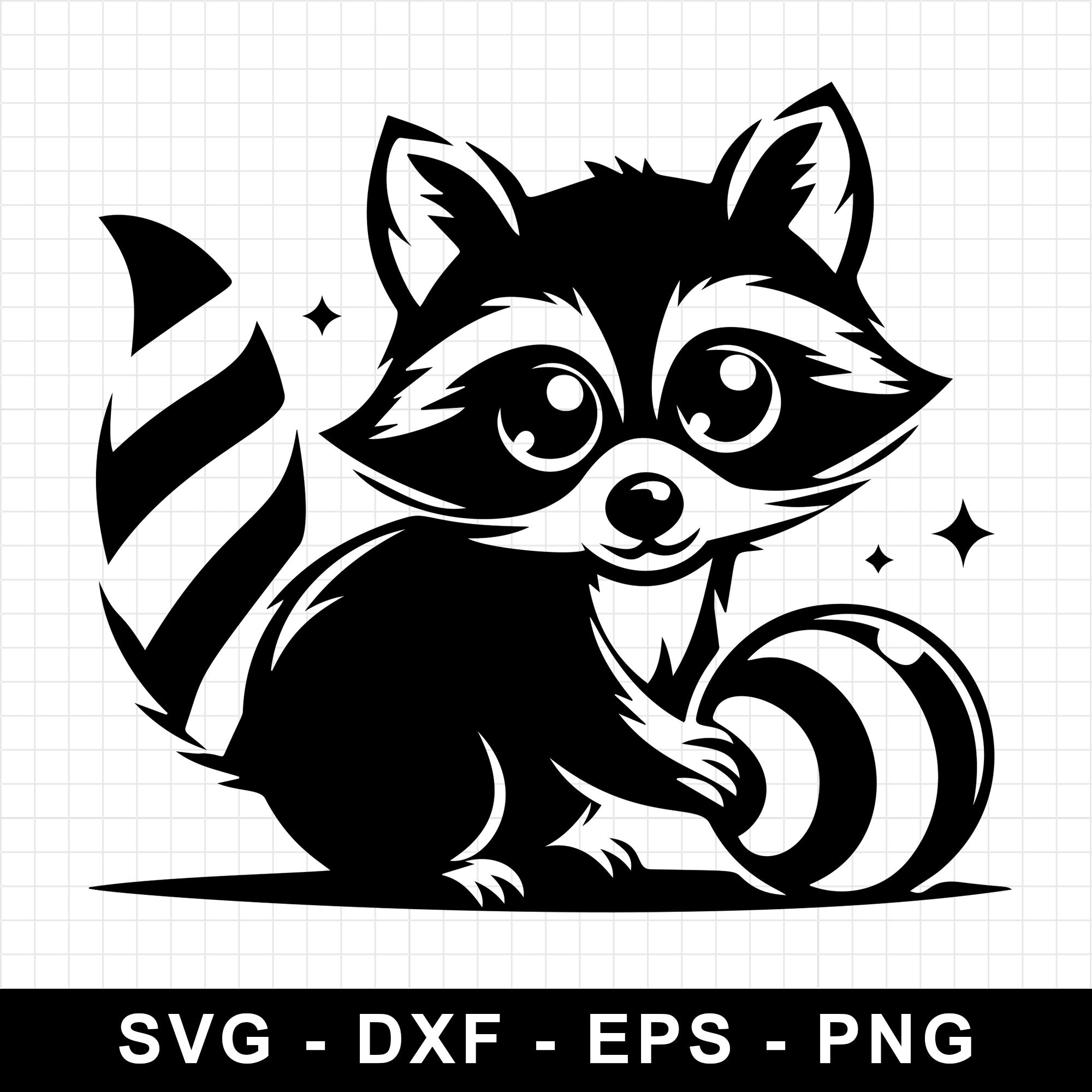 Raccoon with Sparkling Ball SVG