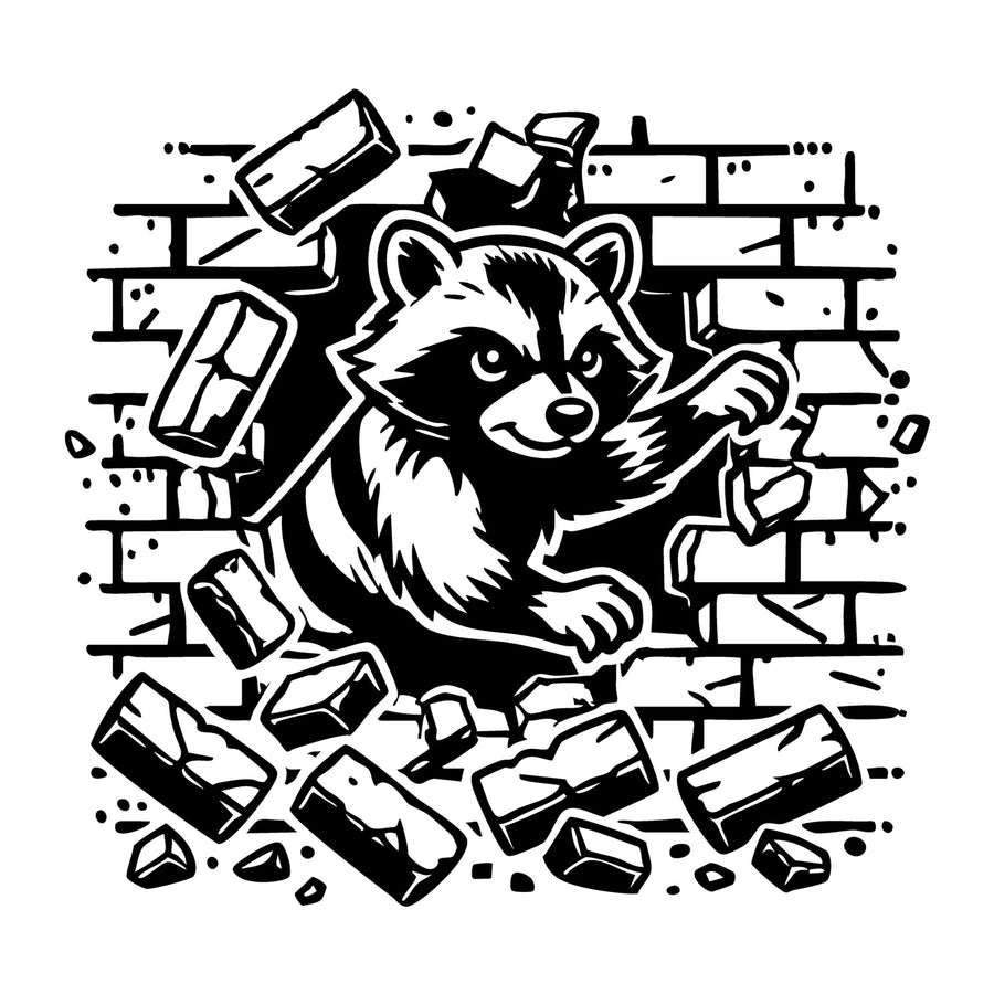 Raccoon SVG for Cricut, Silhouette, laser cutting, vinyl, sublimation, animal crafts, decals, shirts, and DIY craft projects.