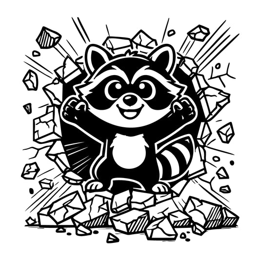 Raccoon SVG for Cricut, Silhouette, laser cutting, vinyl, sublimation, animal crafts, decals, shirts, and DIY craft projects.