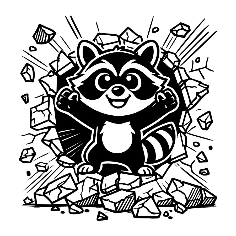 Raccoon SVG for Cricut, Silhouette, laser cutting, vinyl, sublimation, animal crafts, decals, shirts, and DIY craft projects.