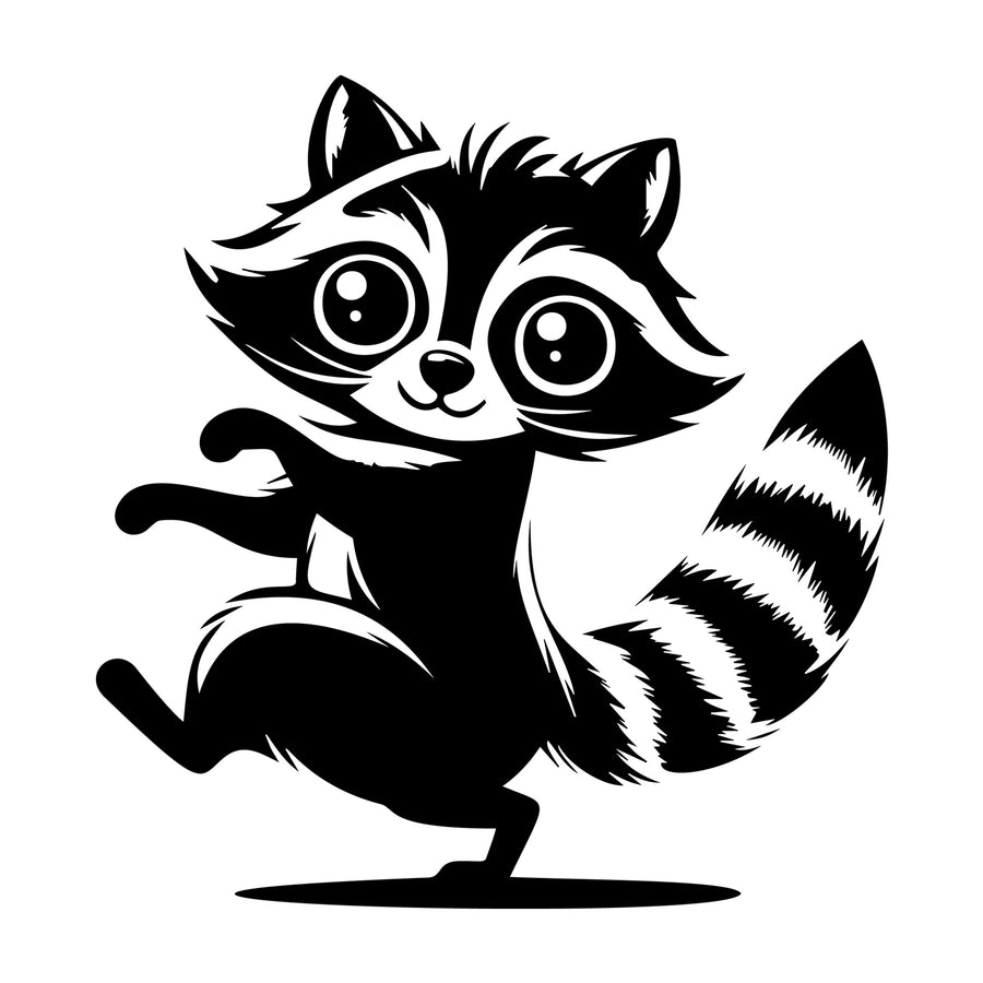 Raccoon SVG design for Cricut, Silhouette, laser cutting, vinyl, sublimation, and craft projects.