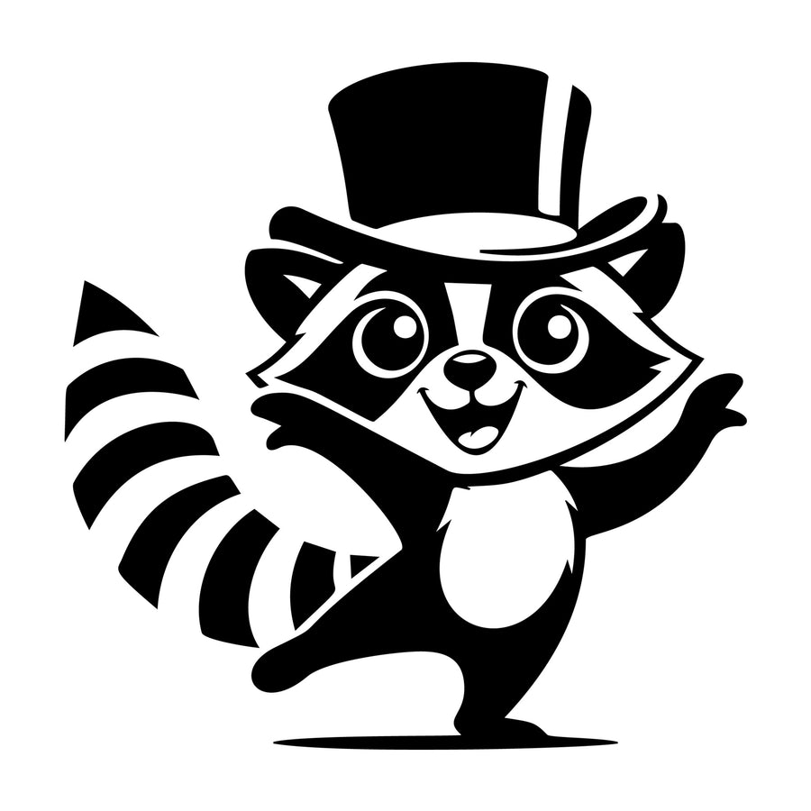 Raccoon SVG design for Cricut, Silhouette, laser cutting, vinyl, sublimation, and craft projects.