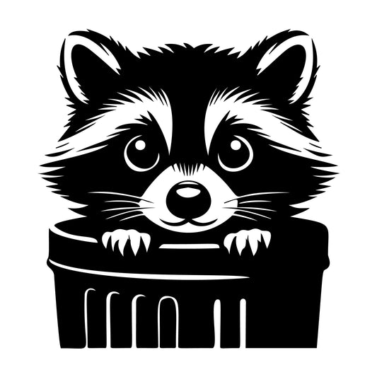 Raccoon SVG design for Cricut, Silhouette, laser cutting, vinyl, sublimation, and craft projects.