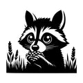 Raccoon SVG design for Cricut, Silhouette, laser cutting, vinyl, sublimation, and craft projects.