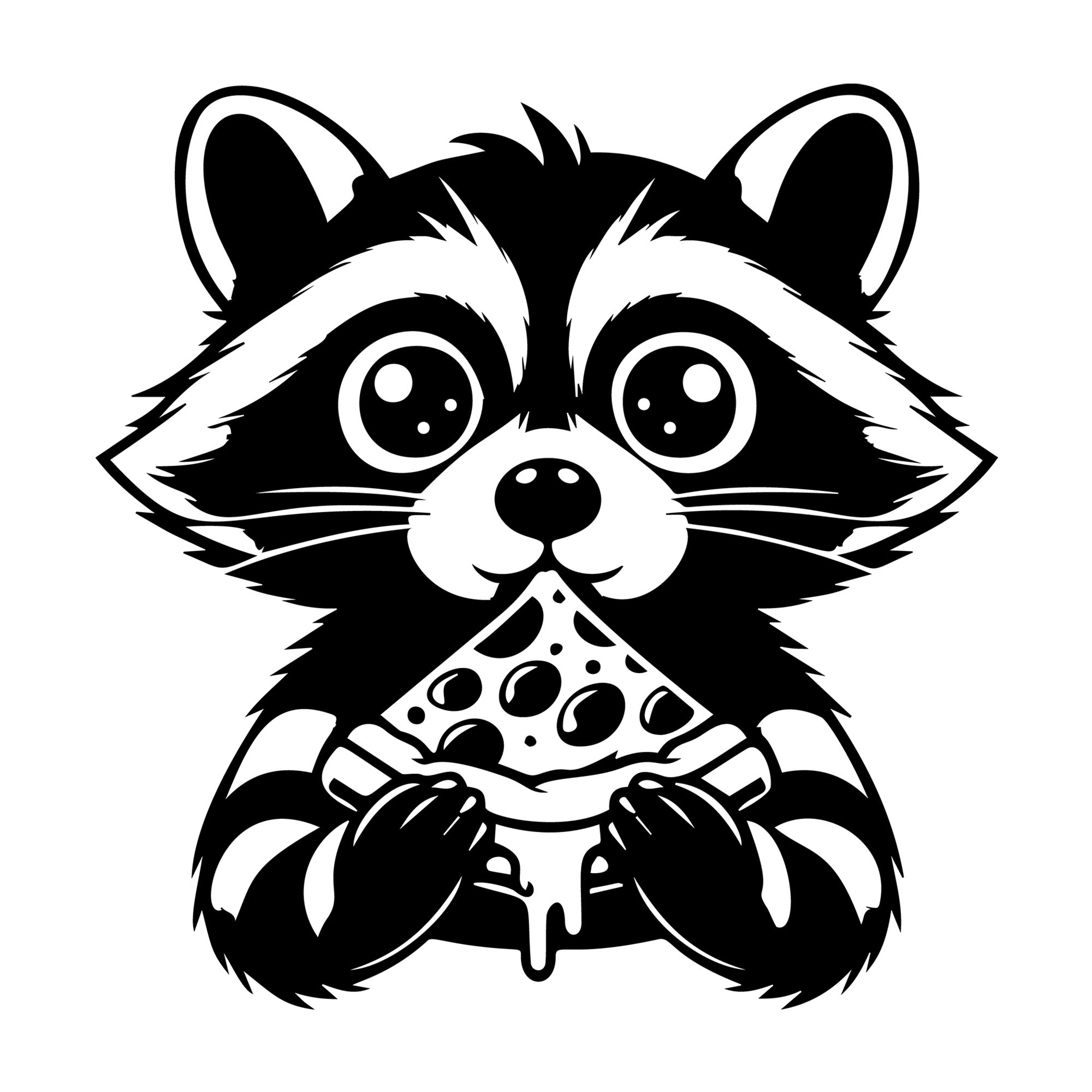 Raccoon SVG design for Cricut, Silhouette, laser cutting, vinyl, sublimation, and craft projects.