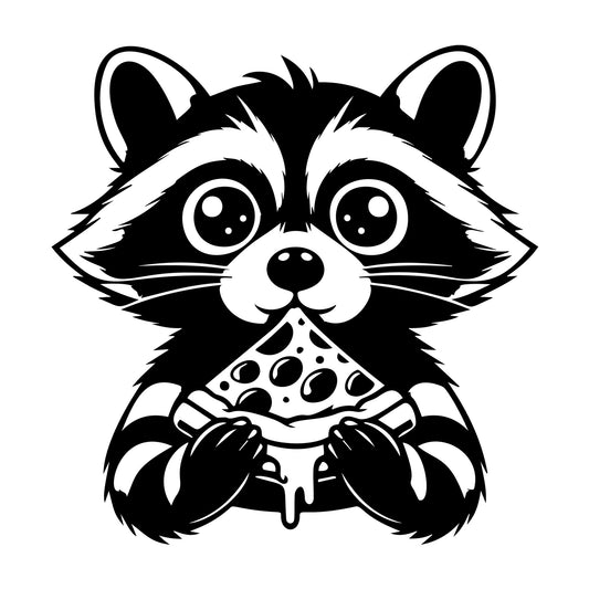 Raccoon SVG design for Cricut, Silhouette, laser cutting, vinyl, sublimation, and craft projects.
