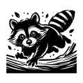 Raccoon SVG design for Cricut, Silhouette, laser cutting, vinyl, sublimation, and craft projects.