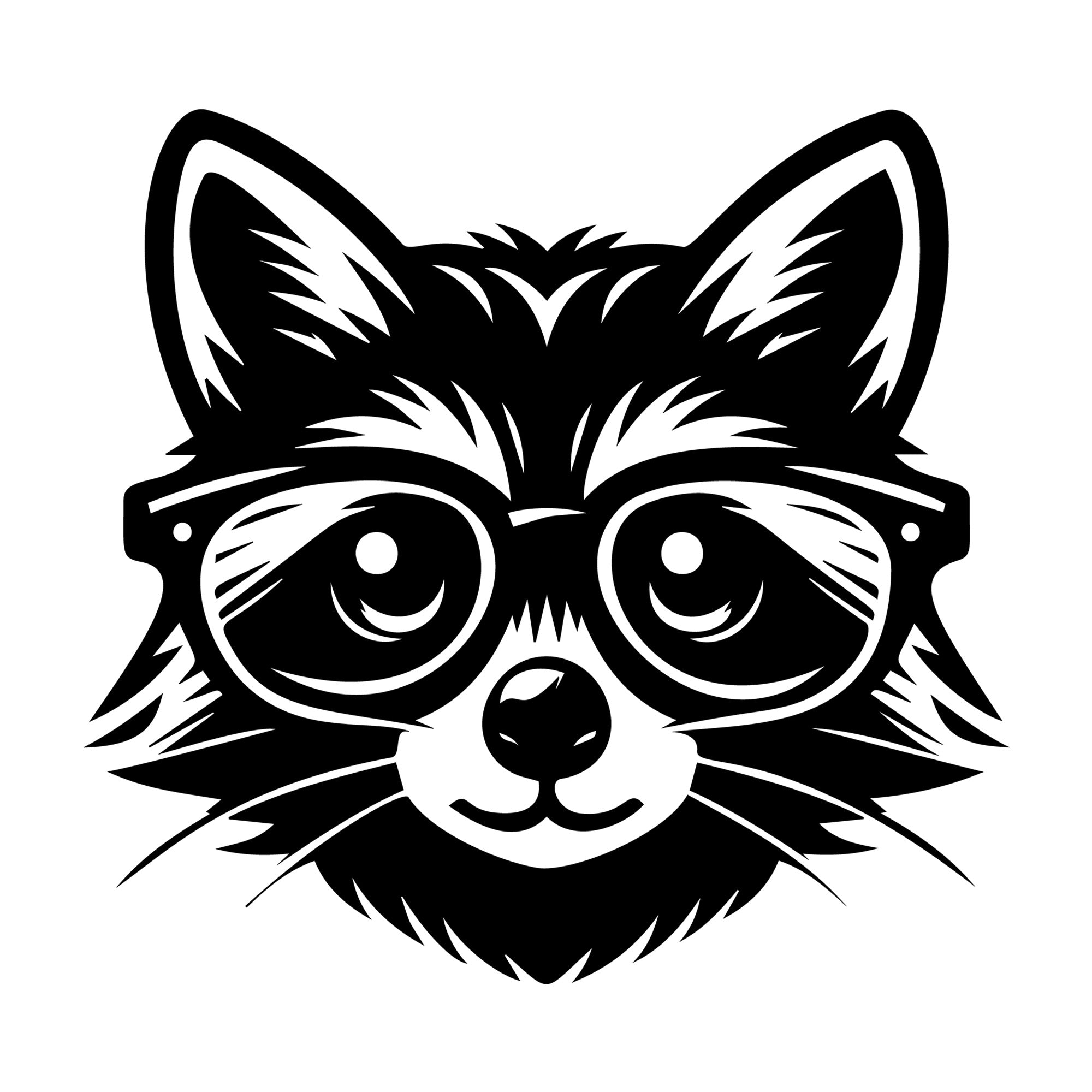 Raccoon SVG design for Cricut, Silhouette, laser cutting, vinyl, sublimation, and craft projects.