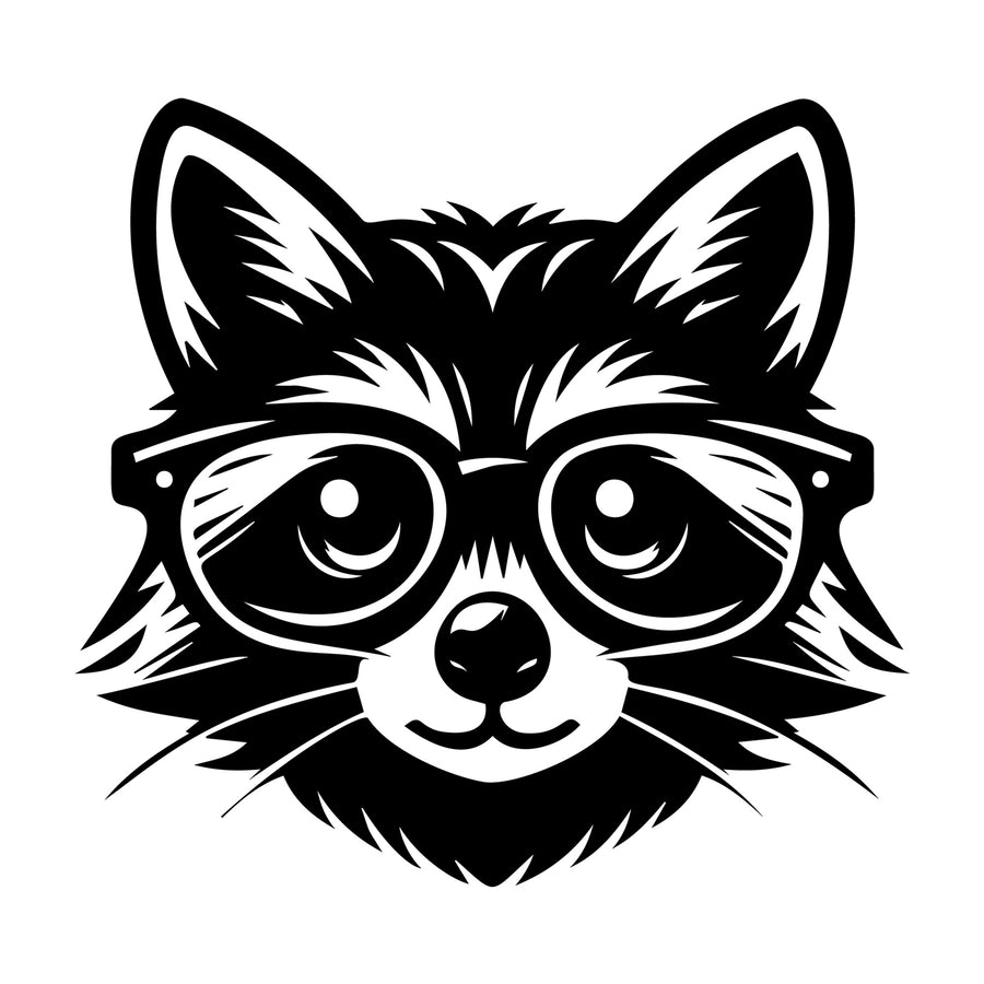 Raccoon SVG design for Cricut, Silhouette, laser cutting, vinyl, sublimation, and craft projects.