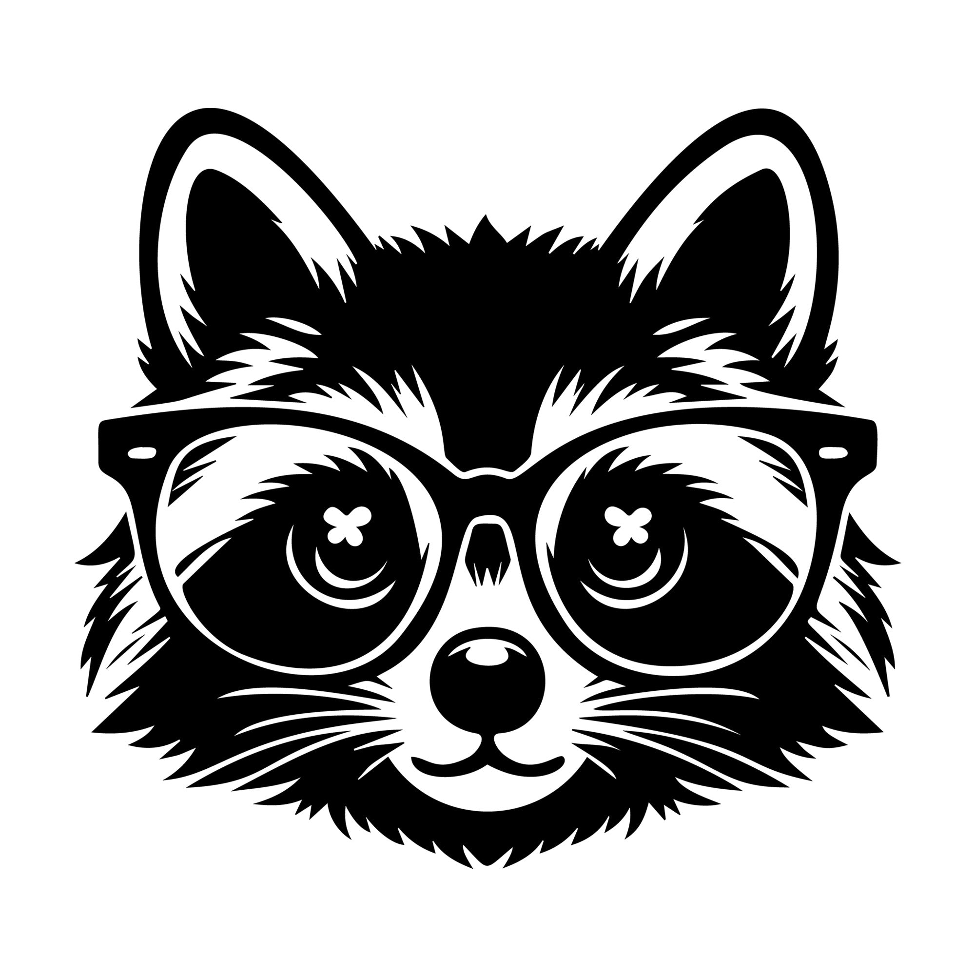 Raccoon SVG design for Cricut, Silhouette, laser cutting, vinyl, sublimation, and craft projects.